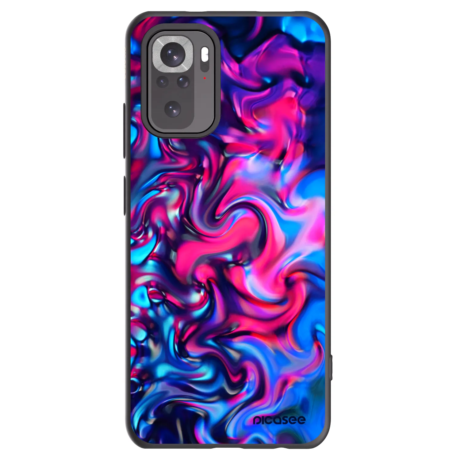 Picasee crna silikonska maskica za Xiaomi Redmi Note 10S - Redlight
