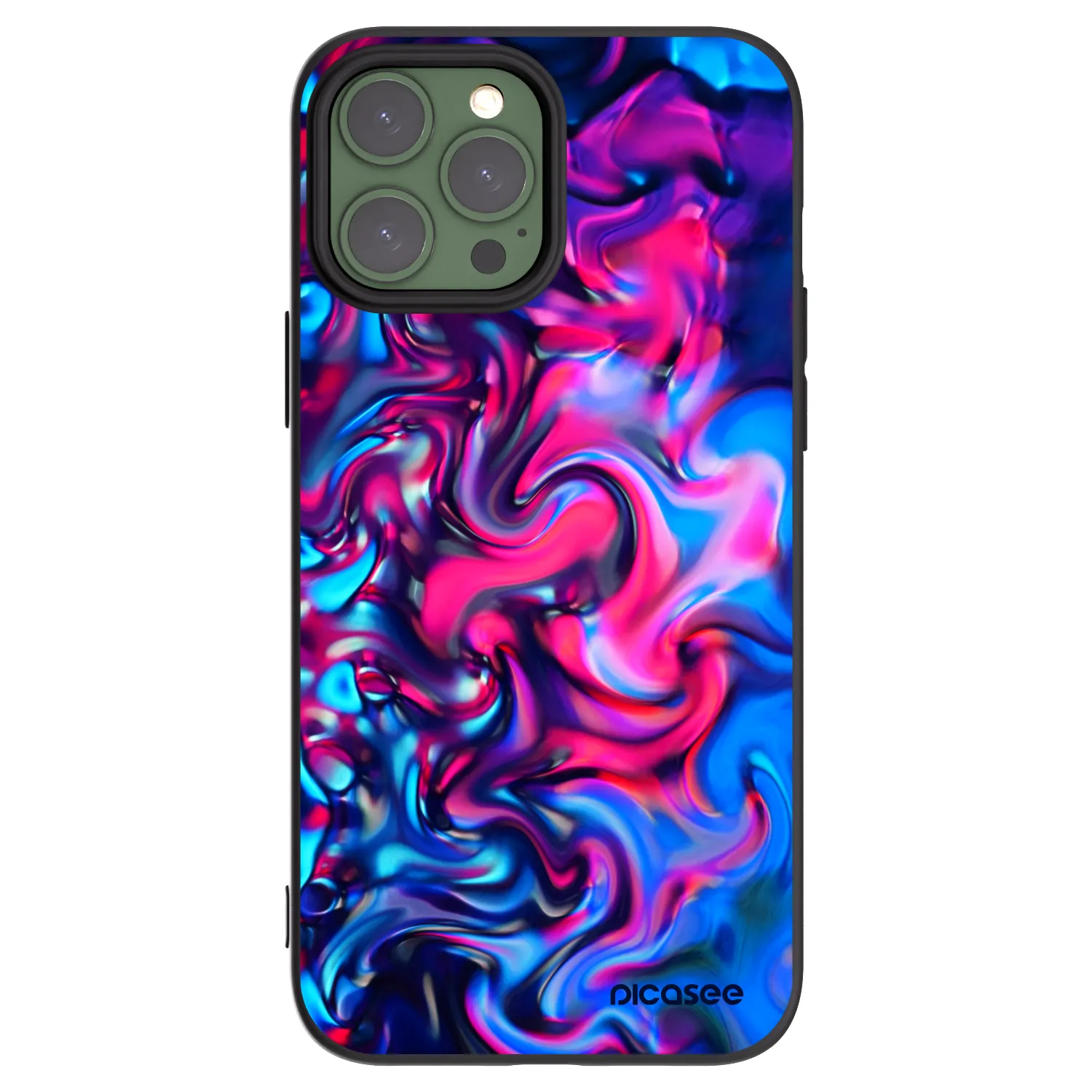 Picasee crna silikonska maskica za Apple iPhone 13 Pro Max - Redlight