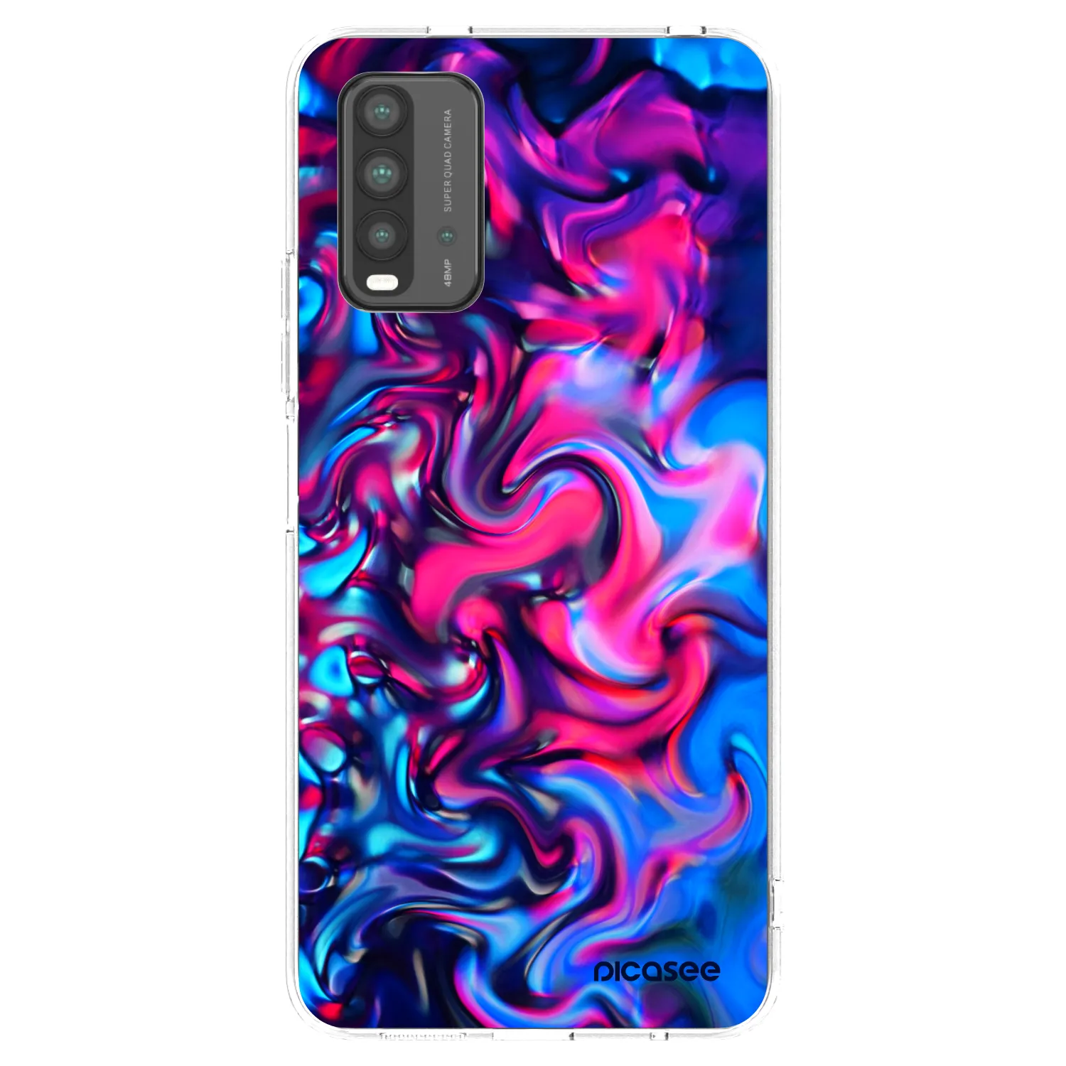 Picasee crna silikonska maskica za Xiaomi Redmi 9T - Redlight