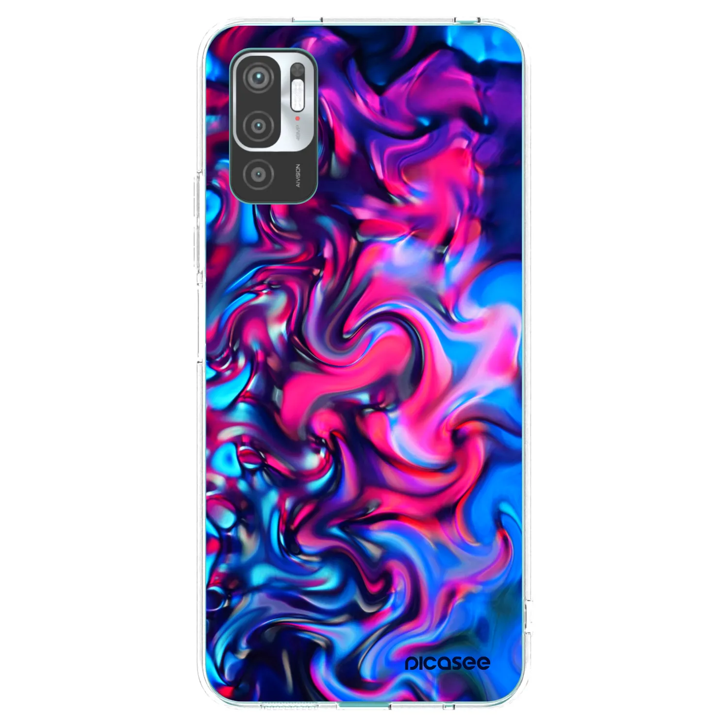 Picasee silikonska prozirna maskica za Xiaomi Redmi Note 10 5G - Redlight