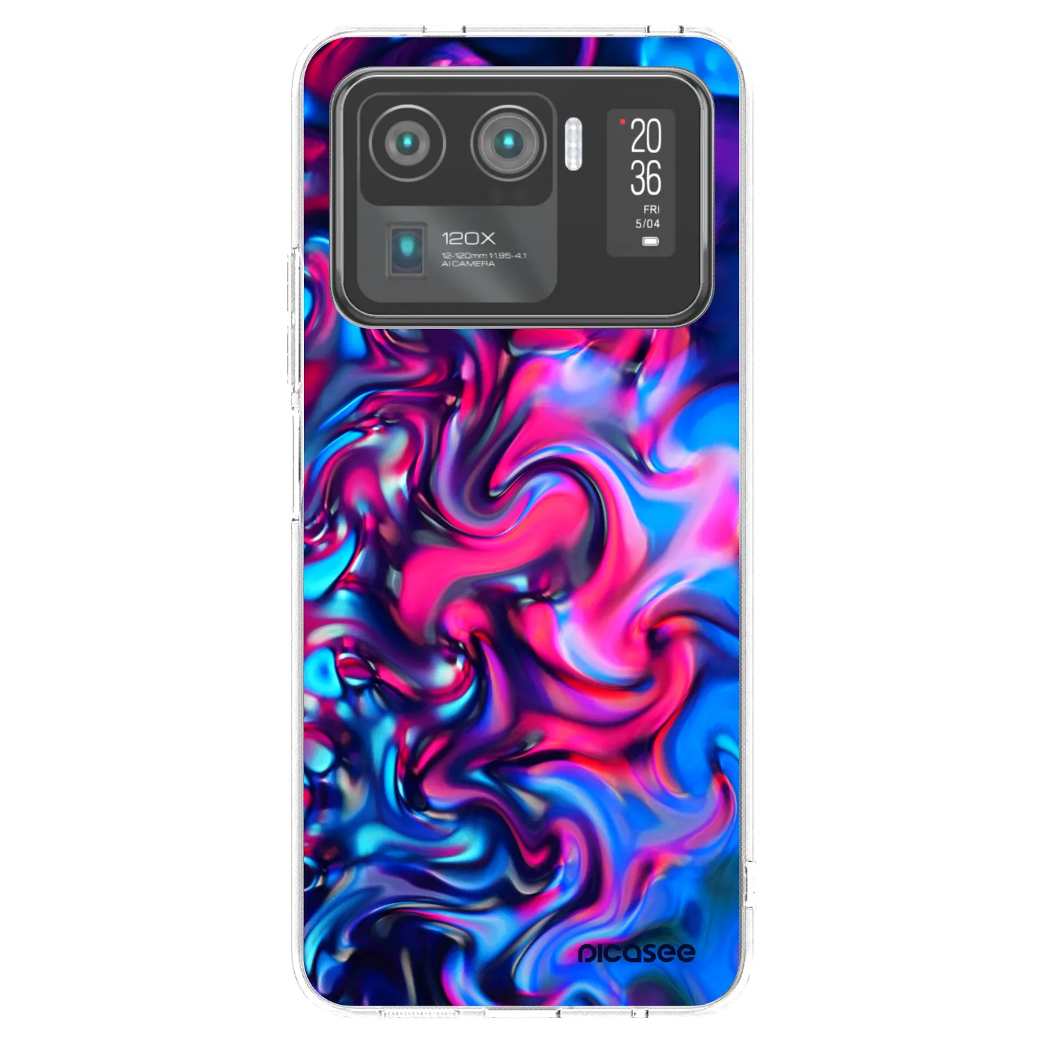 Picasee silikonska prozirna maskica za Xiaomi Mi 11 Ultra - Redlight