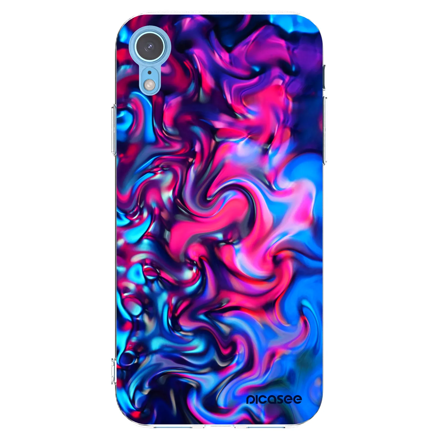Picasee silikonska prozirna maskica za Apple iPhone XR - Redlight
