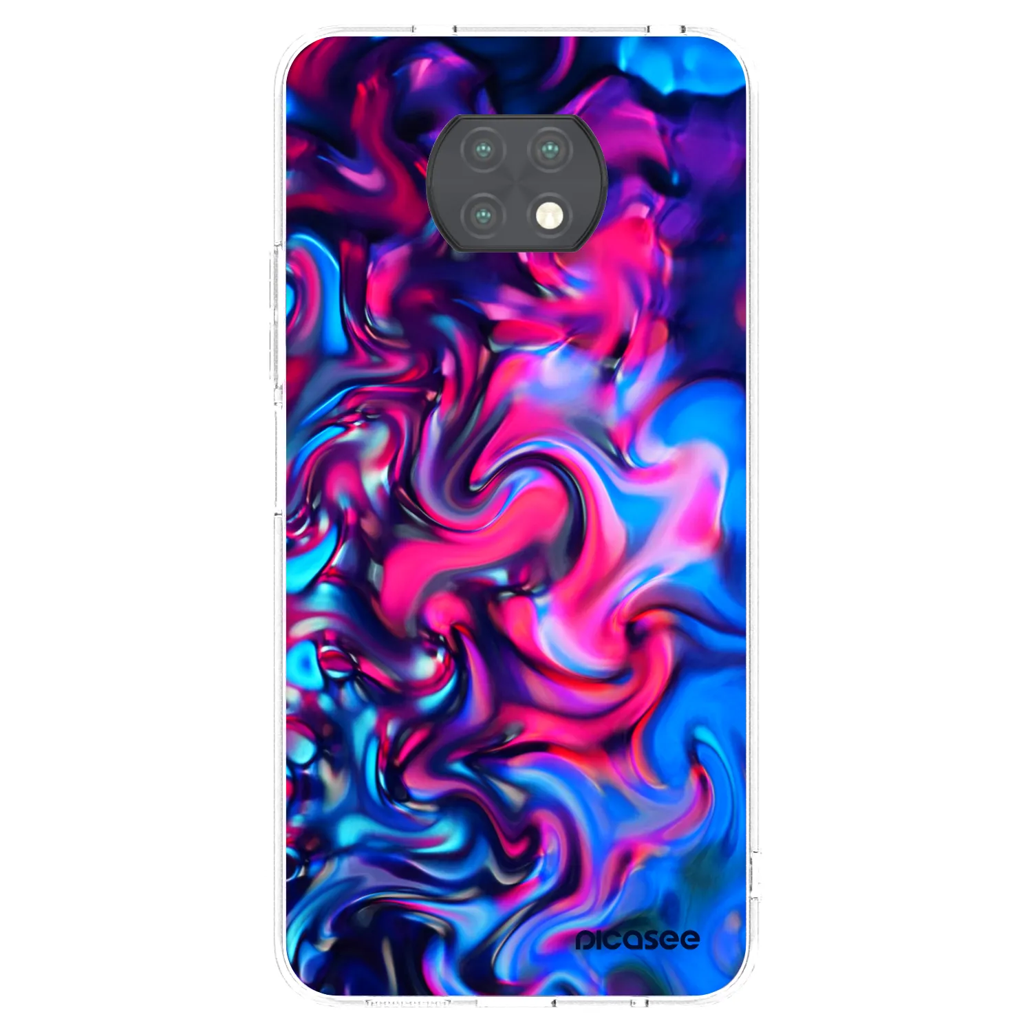 Picasee silikonska prozirna maskica za Xiaomi Redmi Note 9T - Redlight
