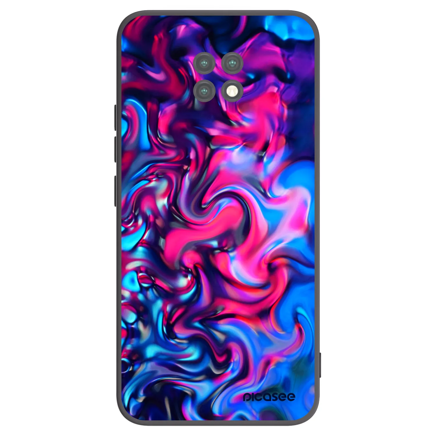 Picasee crna silikonska maskica za Xiaomi Redmi Note 9T - Redlight