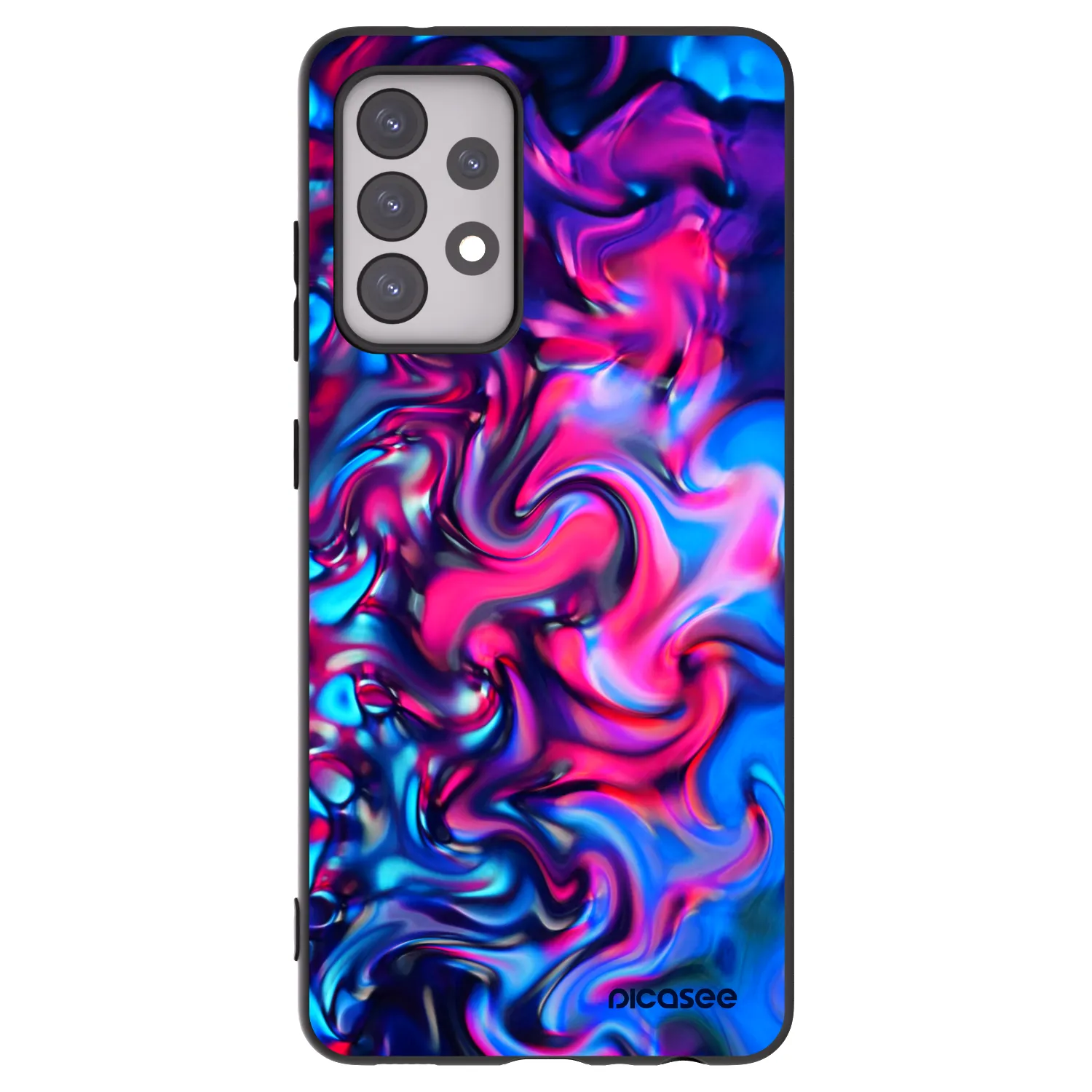 Picasee crna silikonska maskica za Samsung Galaxy A52s 5G A528B - Redlight