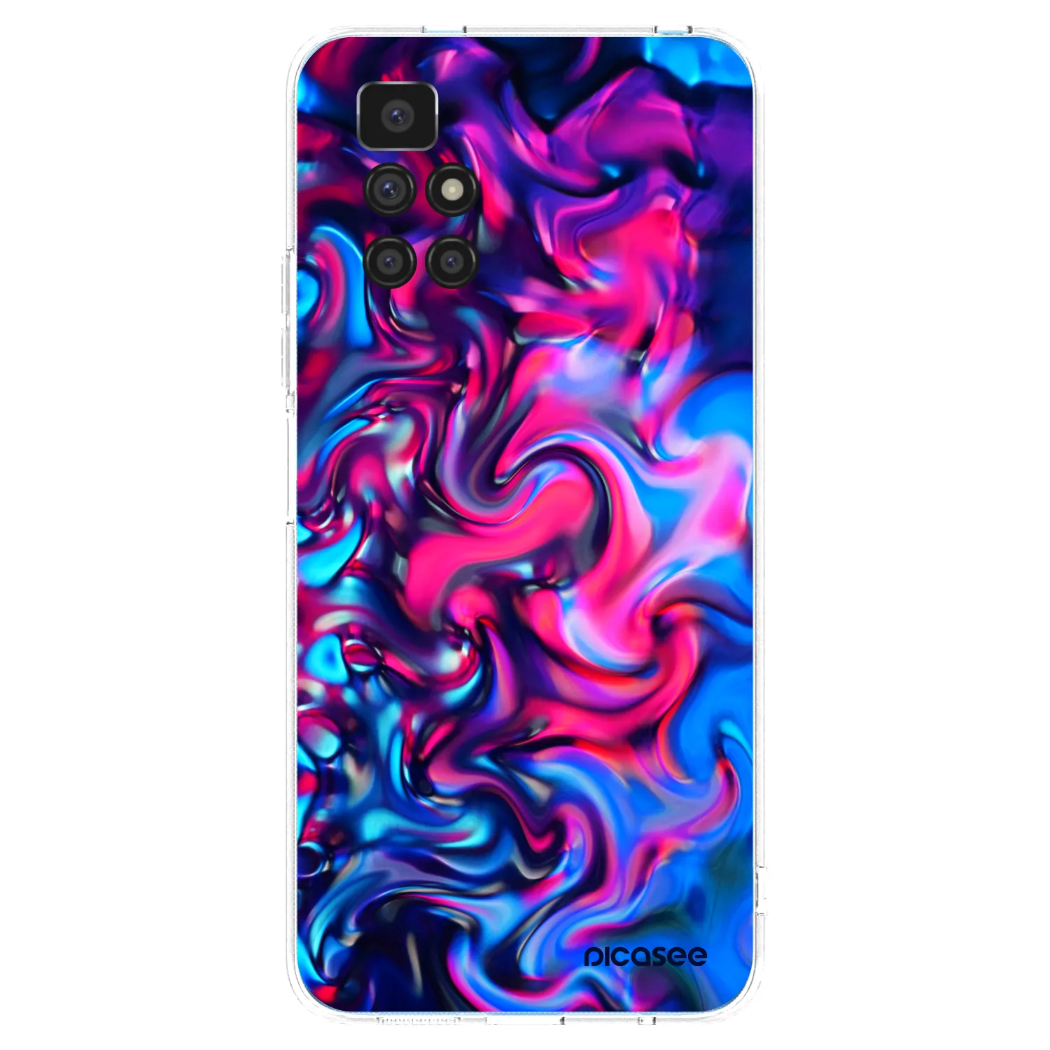Picasee silikonska prozirna maskica za Xiaomi Redmi 10 - Redlight