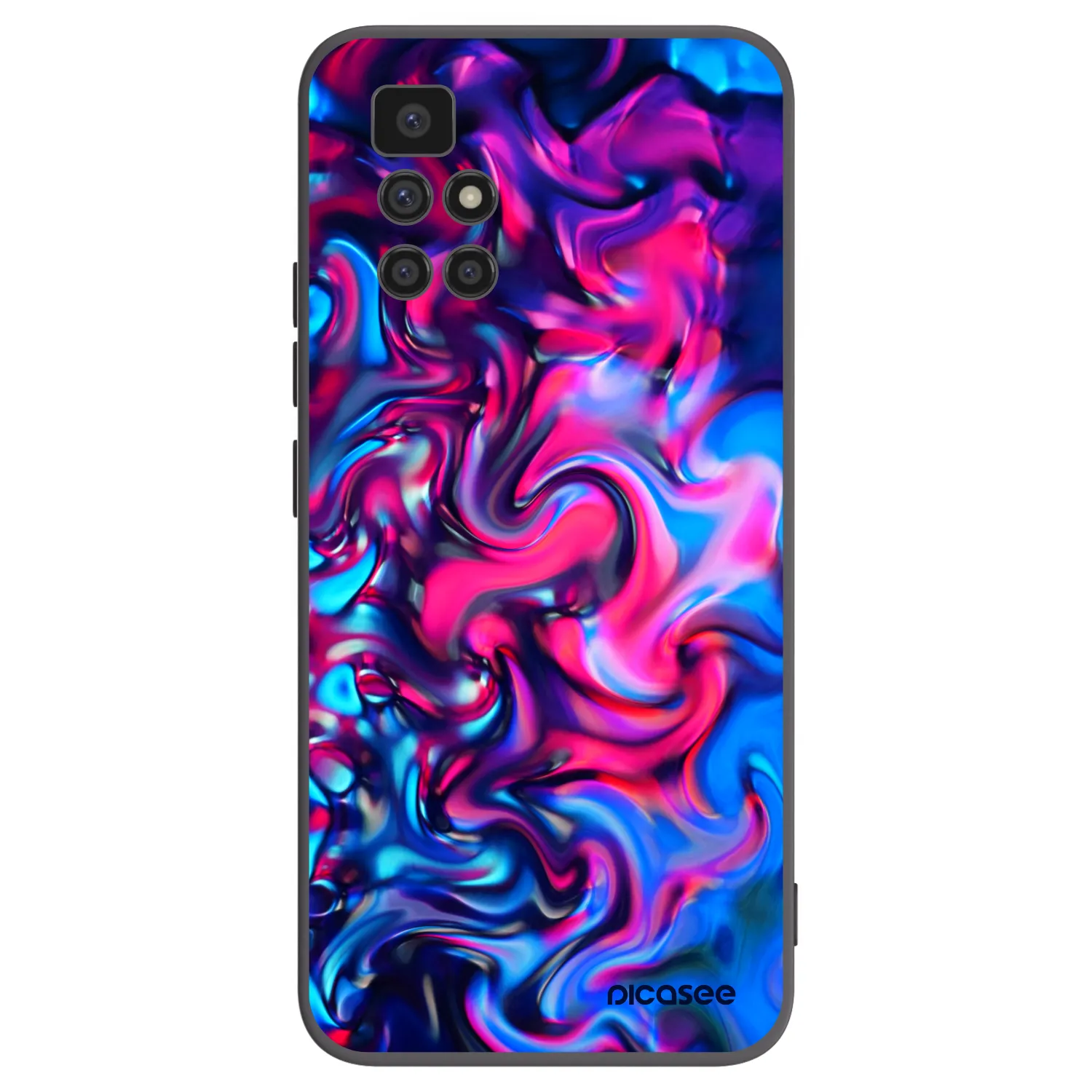 Picasee crna silikonska maskica za Xiaomi Redmi 10 - Redlight