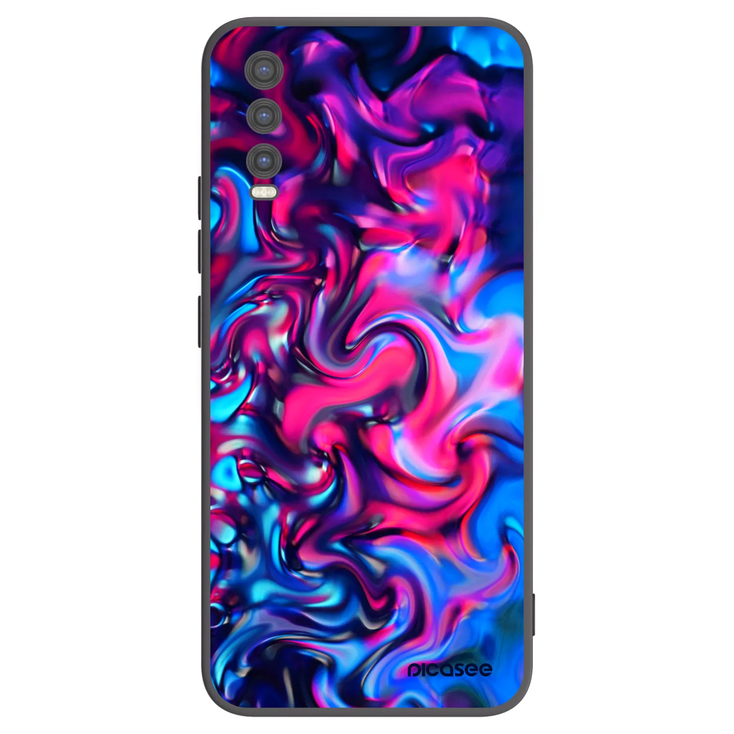 Picasee crna silikonska maskica za Vivo Y20s - Redlight