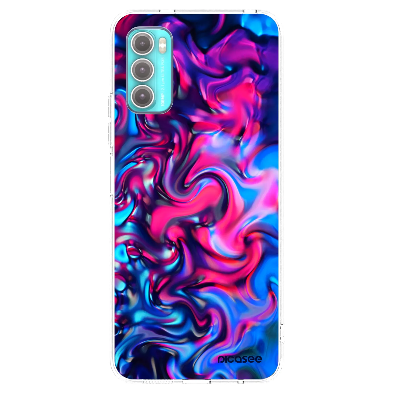 Picasee silikonska prozirna maskica za Motorola Moto G60 - Redlight