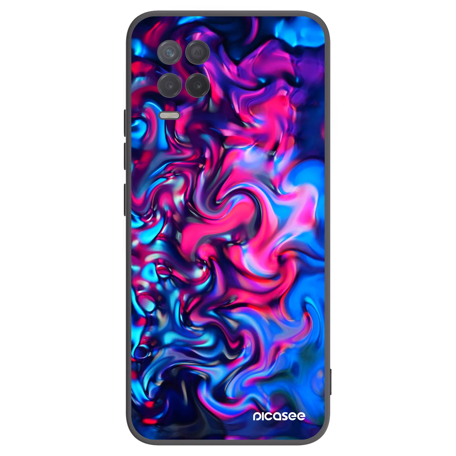Picasee crna silikonska maskica za Realme 8 5G - Redlight