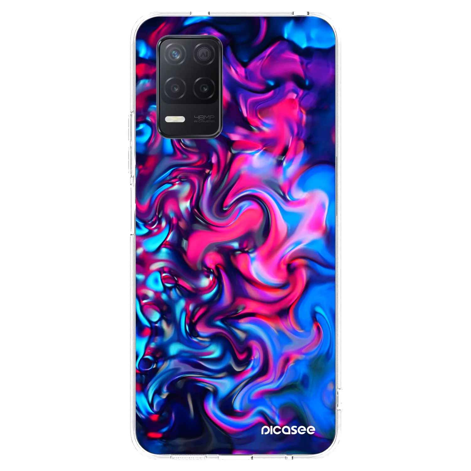 Picasee silikonska prozirna maskica za Realme 8 5G - Redlight