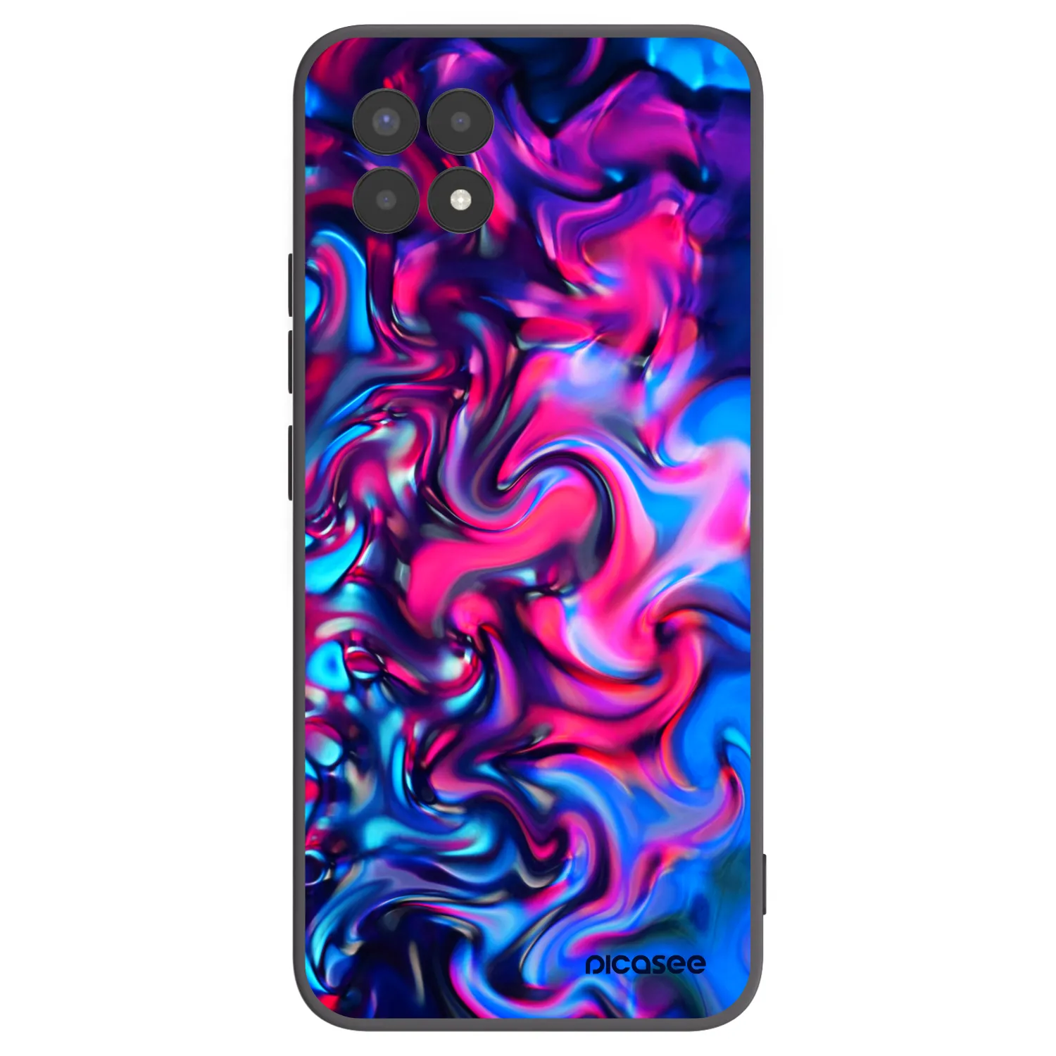 Picasee crna silikonska maskica za Realme 8i - Redlight