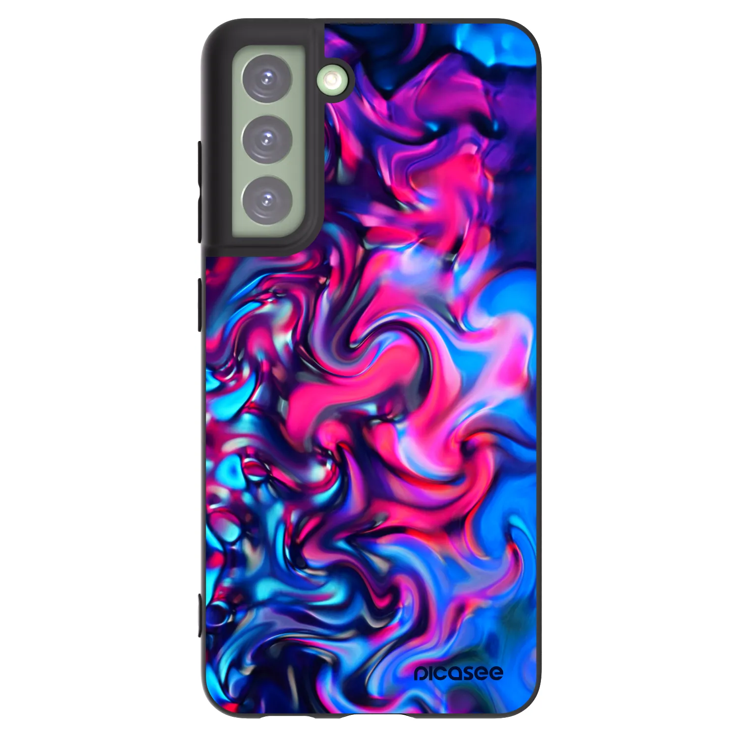 Picasee crna silikonska maskica za Samsung Galaxy S21 FE 5G - Redlight