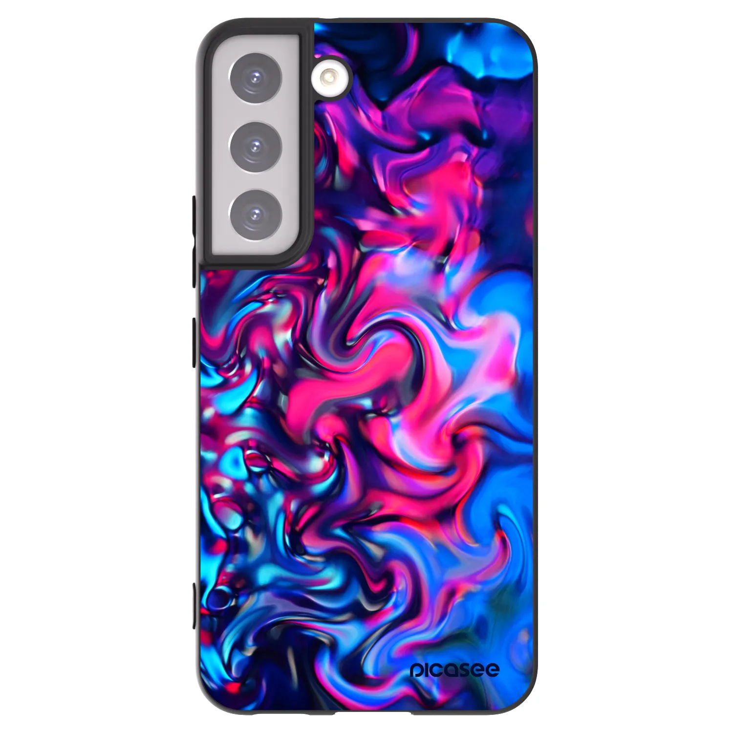 Picasee crna silikonska maskica za Samsung Galaxy S22 5G - Redlight