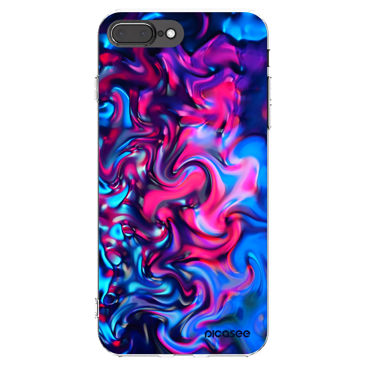 Picasee silikonska prozirna maskica za Apple iPhone 7 Plus - Redlight