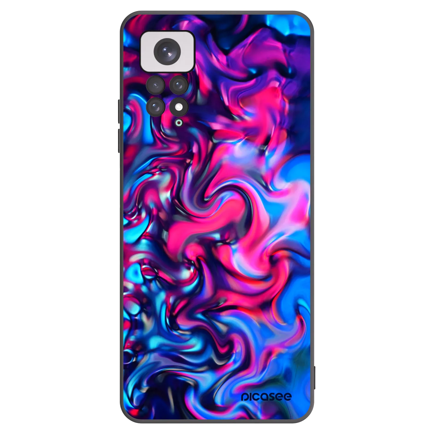 Picasee crna silikonska maskica za Xiaomi Redmi Note 11 - Redlight
