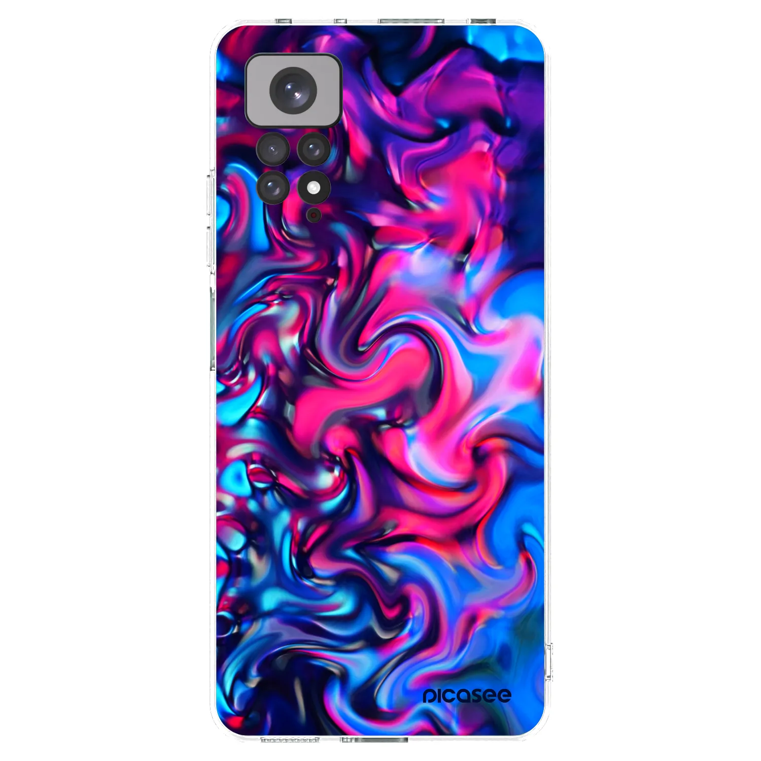 Picasee silikonska prozirna maskica za Xiaomi Redmi Note 11 - Redlight