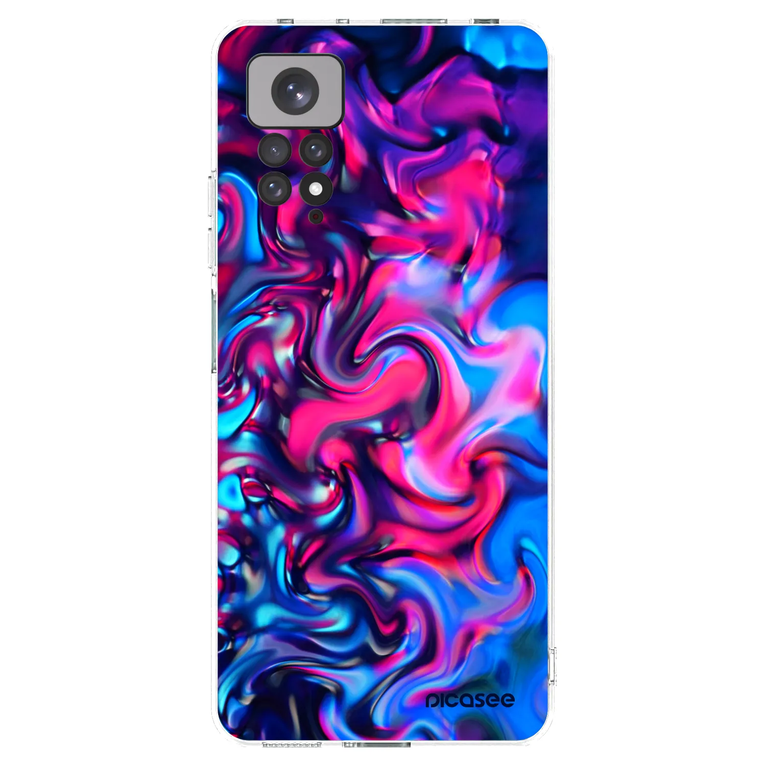 Picasee silikonska prozirna maskica za Xiaomi Redmi Note 11S 4G - Redlight