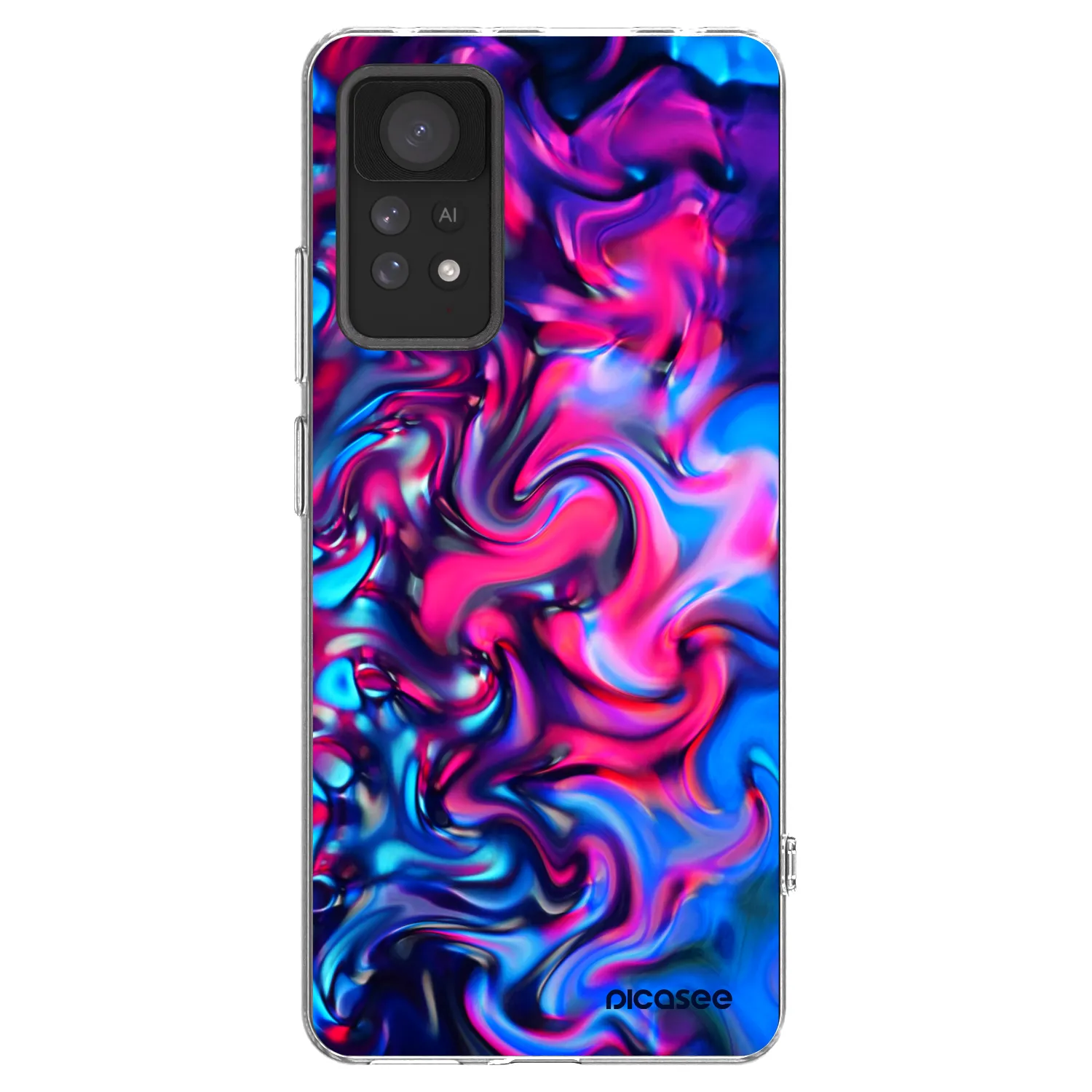 Picasee silikonska prozirna maskica za Xiaomi Redmi Note 11 Pro - Redlight