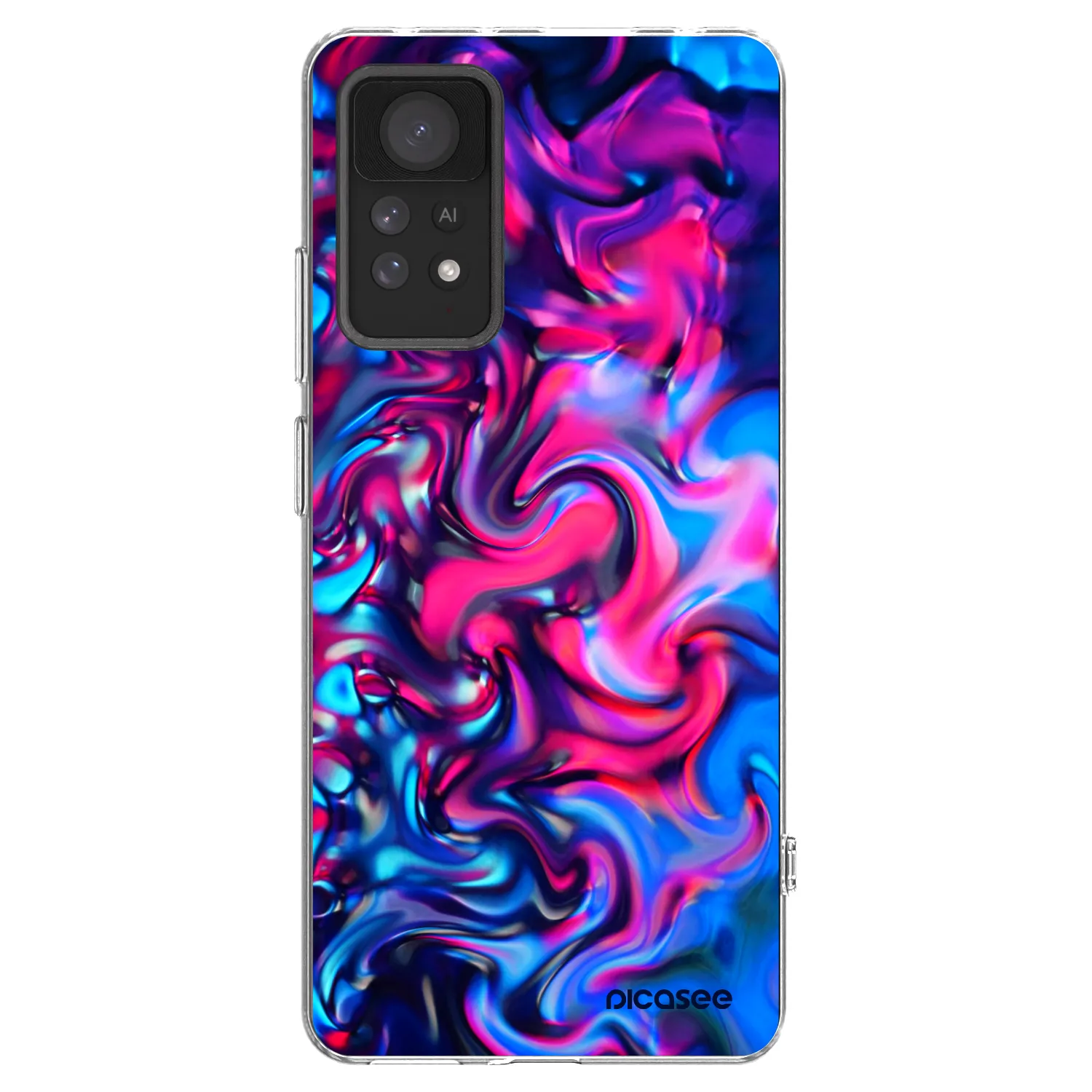 Picasee silikonska prozirna maskica za Xiaomi Redmi Note 11 Pro 5G - Redlight