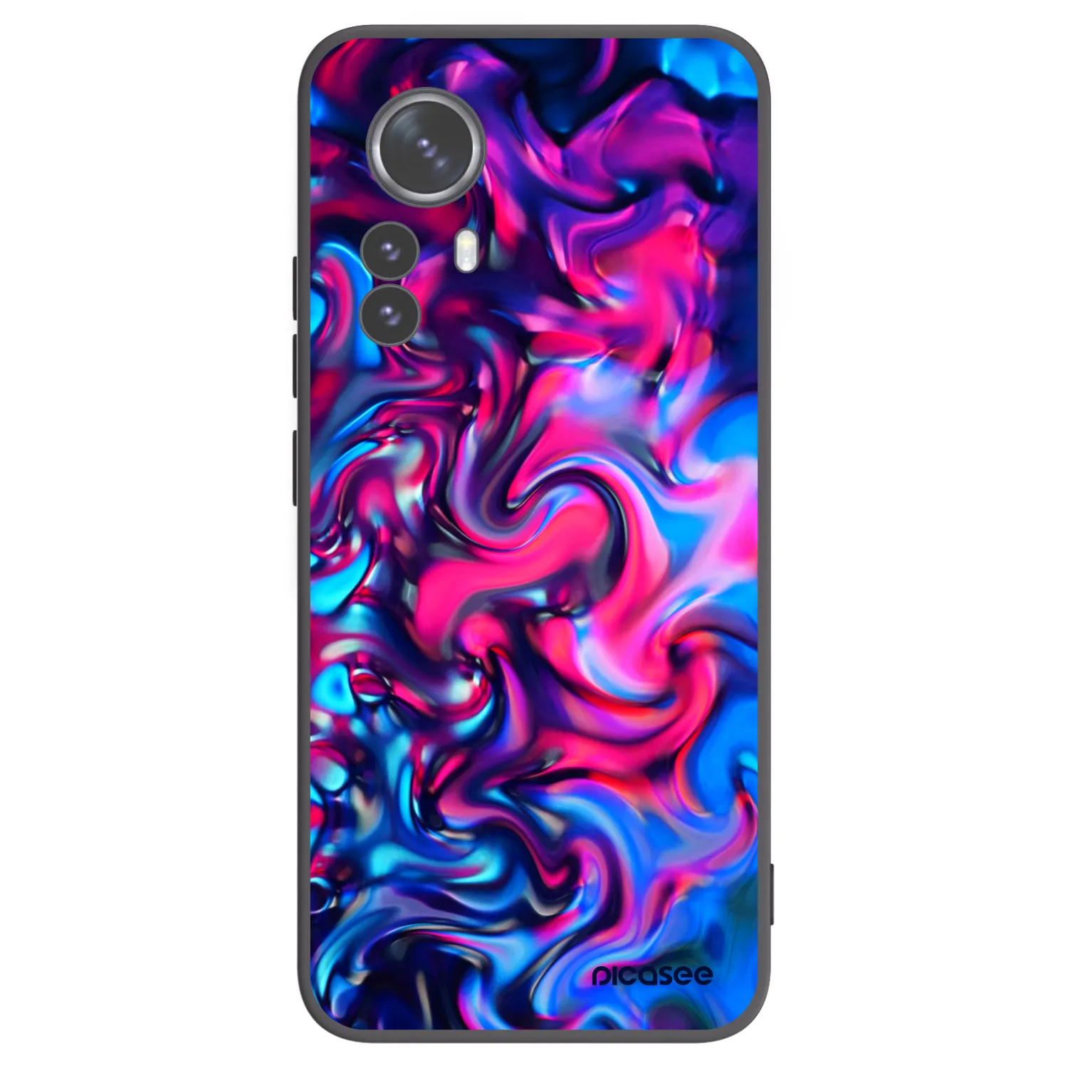 Picasee crna silikonska maskica za Xiaomi 12 Pro - Redlight