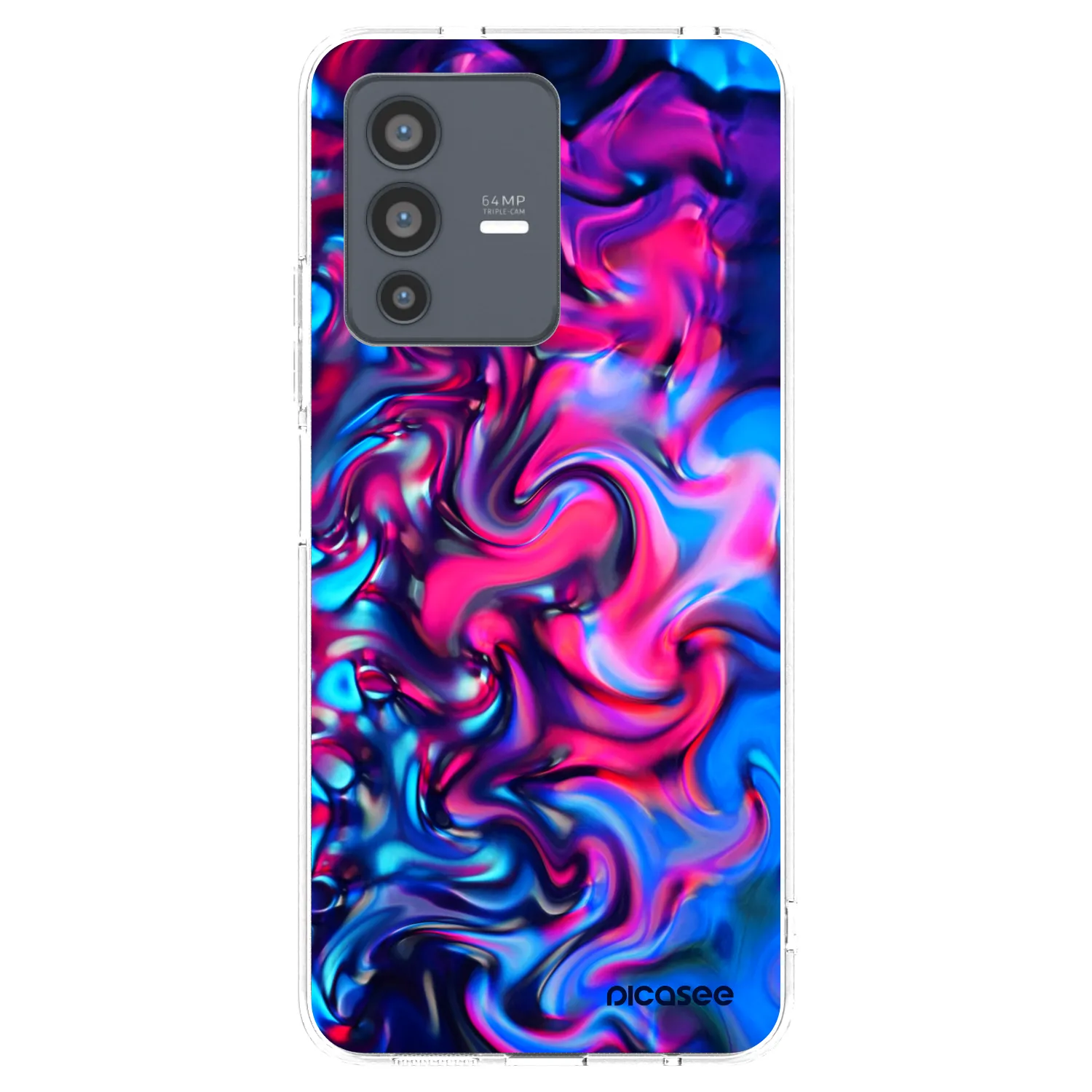 Picasee silikonska prozirna maskica za Vivo V23 5G - Redlight