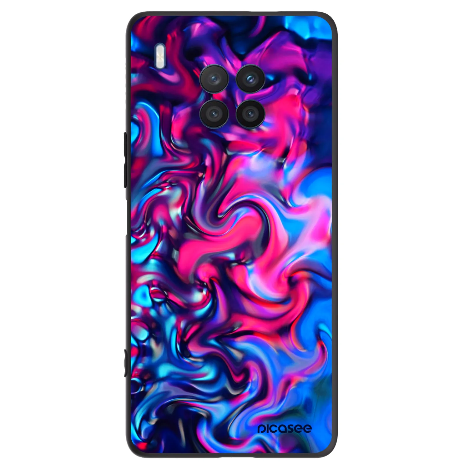 Picasee crna silikonska maskica za Honor 50 Lite - Redlight