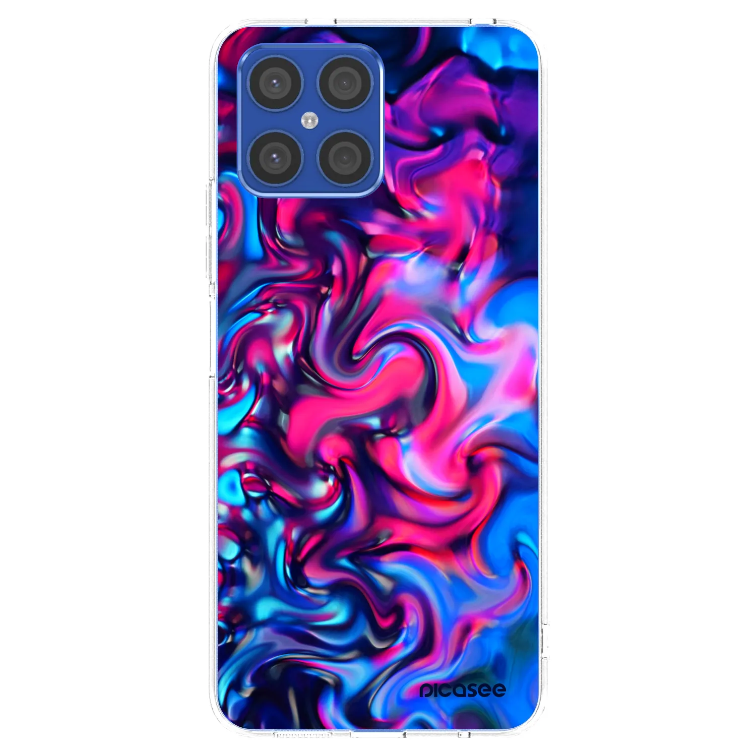 Picasee silikonska prozirna maskica za Honor X8 4G - Redlight