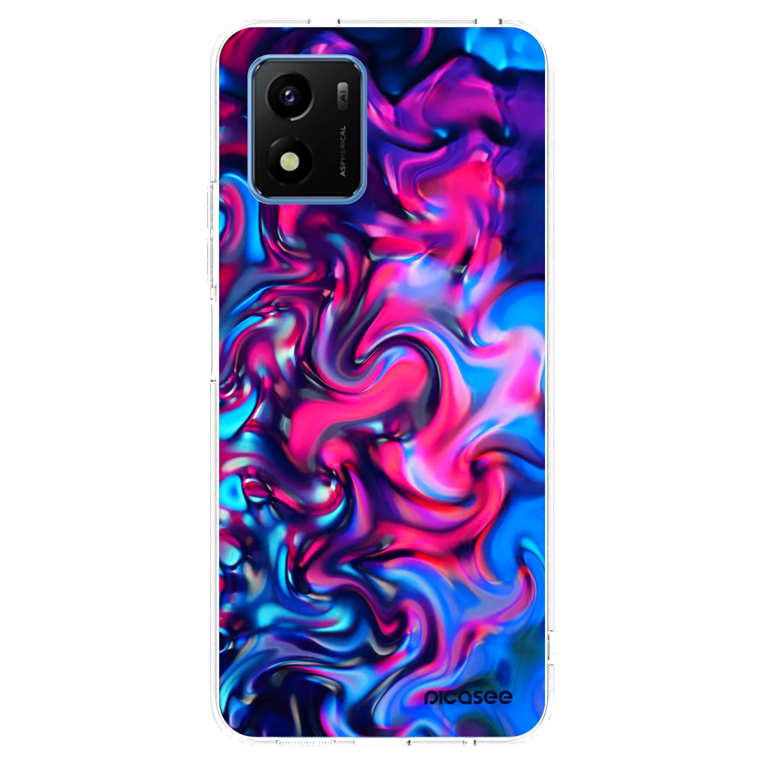 Picasee silikonska prozirna maskica za Vivo Y01 - Redlight