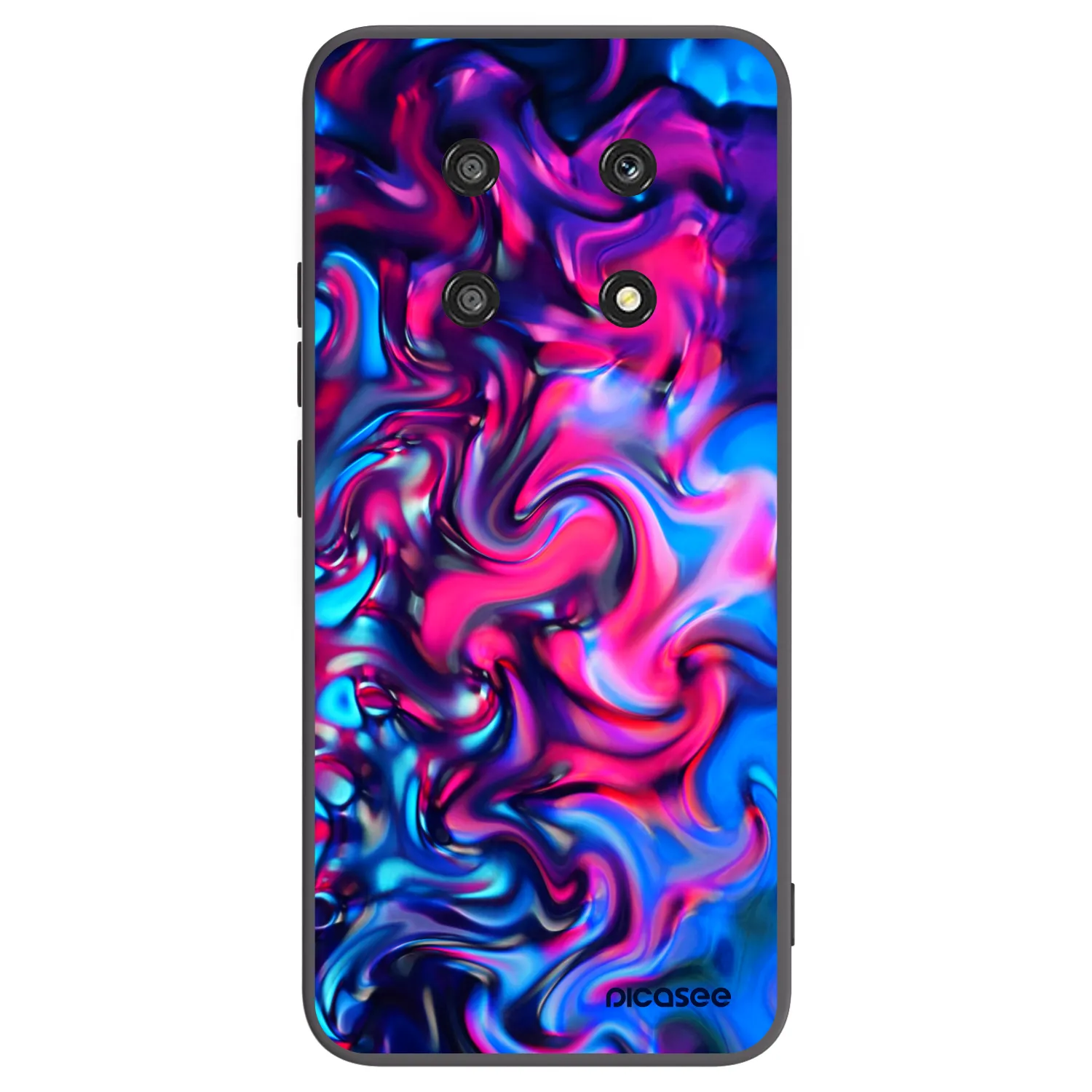 Picasee crna silikonska maskica za Honor Magic4 Lite 5G - Redlight