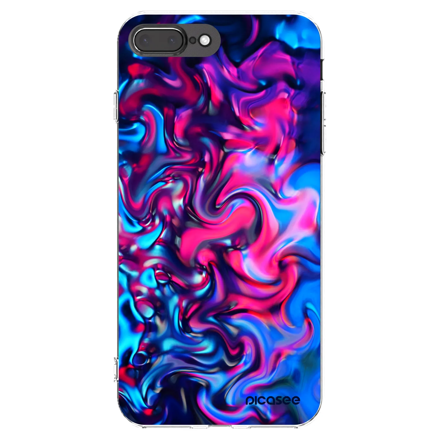 Picasee silikonska prozirna maskica za Apple iPhone 8 Plus - Redlight