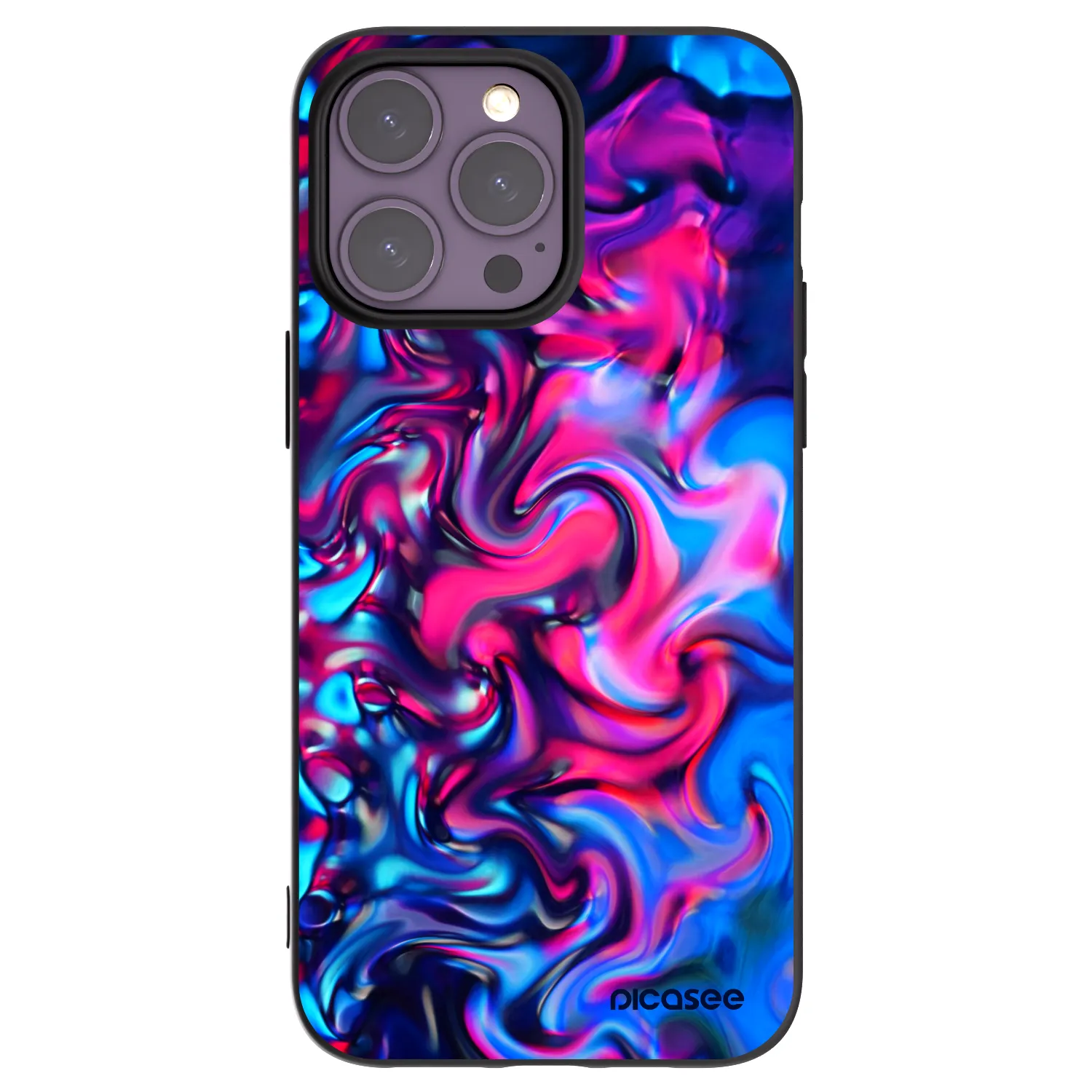 Picasee crna silikonska maskica za Apple iPhone 14 Pro Max - Redlight