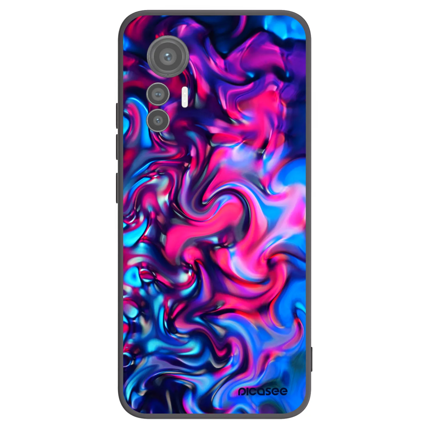 Picasee crna silikonska maskica za Xiaomi 12 Lite - Redlight