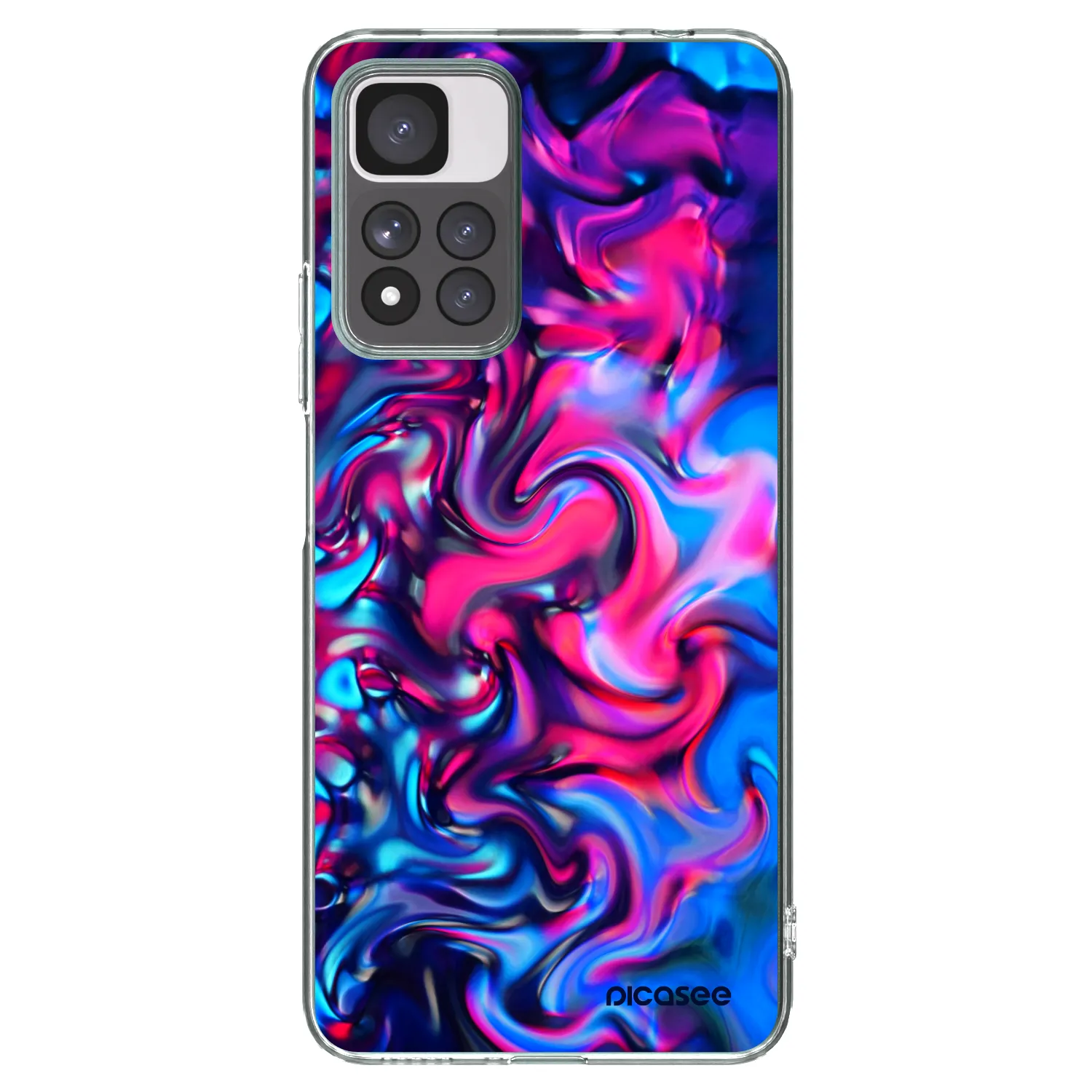 Picasee silikonska prozirna maskica za Xiaomi Redmi Note 11 Pro+ 5G - Redlight