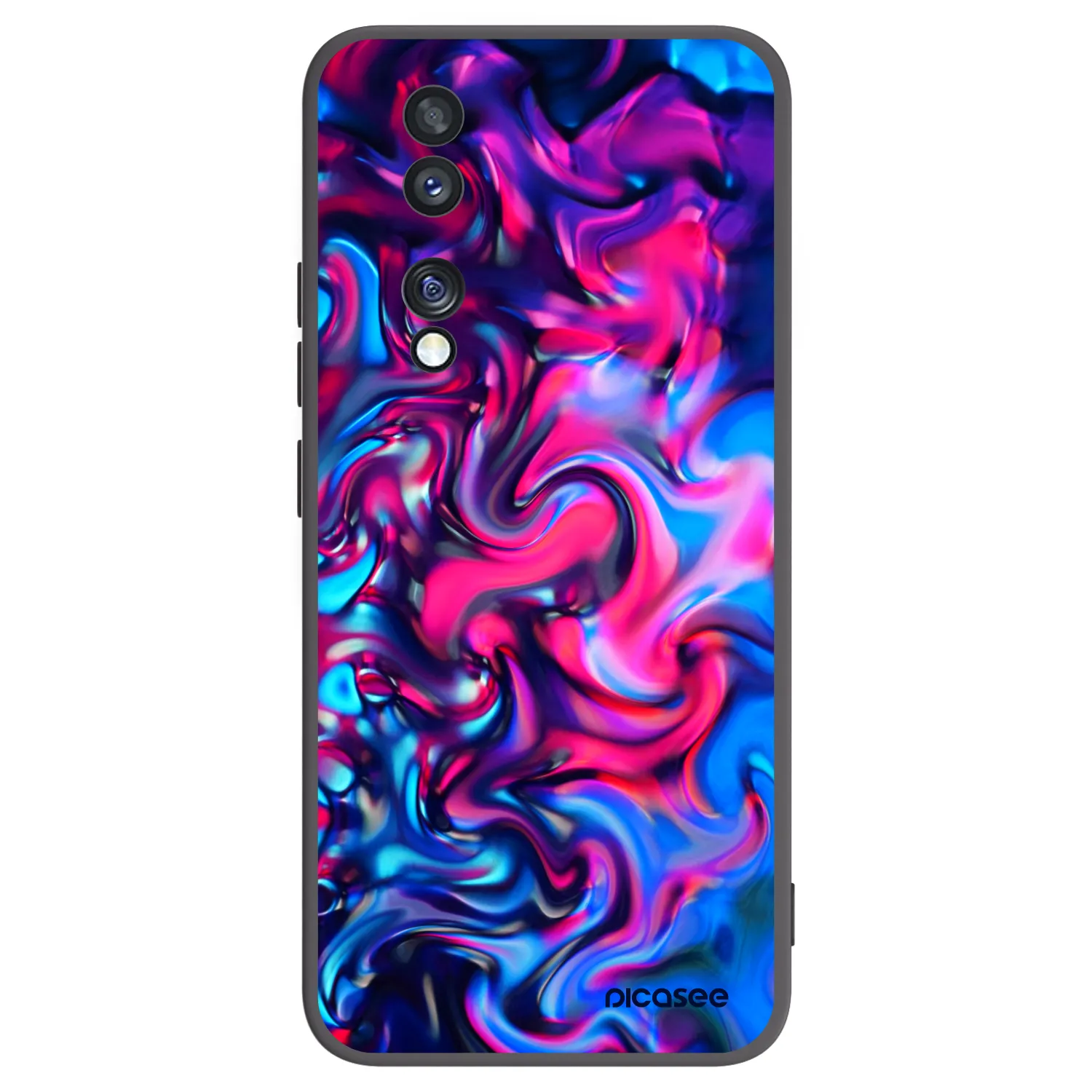 Picasee crna silikonska maskica za Honor 70 - Redlight