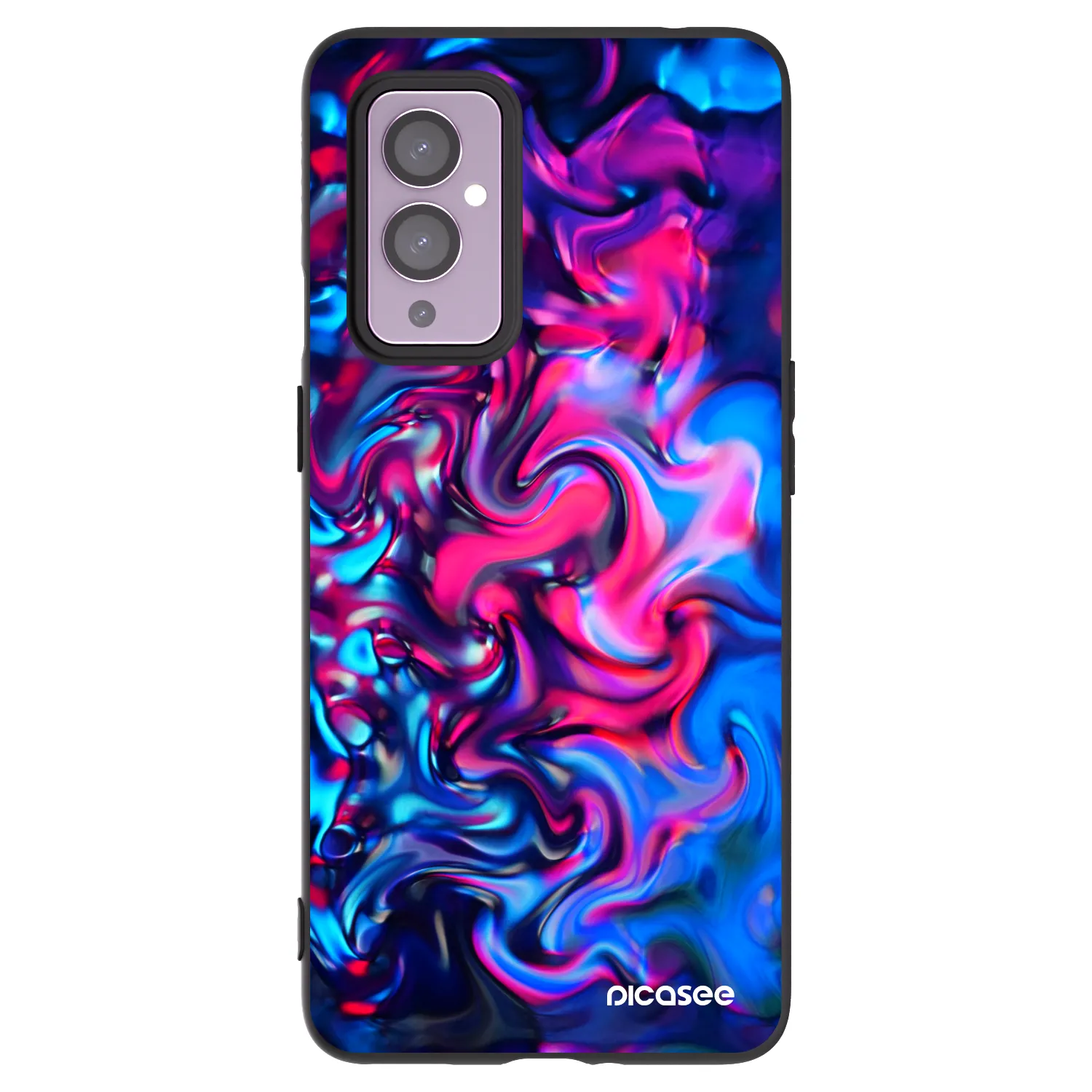 Picasee crna silikonska maskica za OnePlus 9 - Redlight