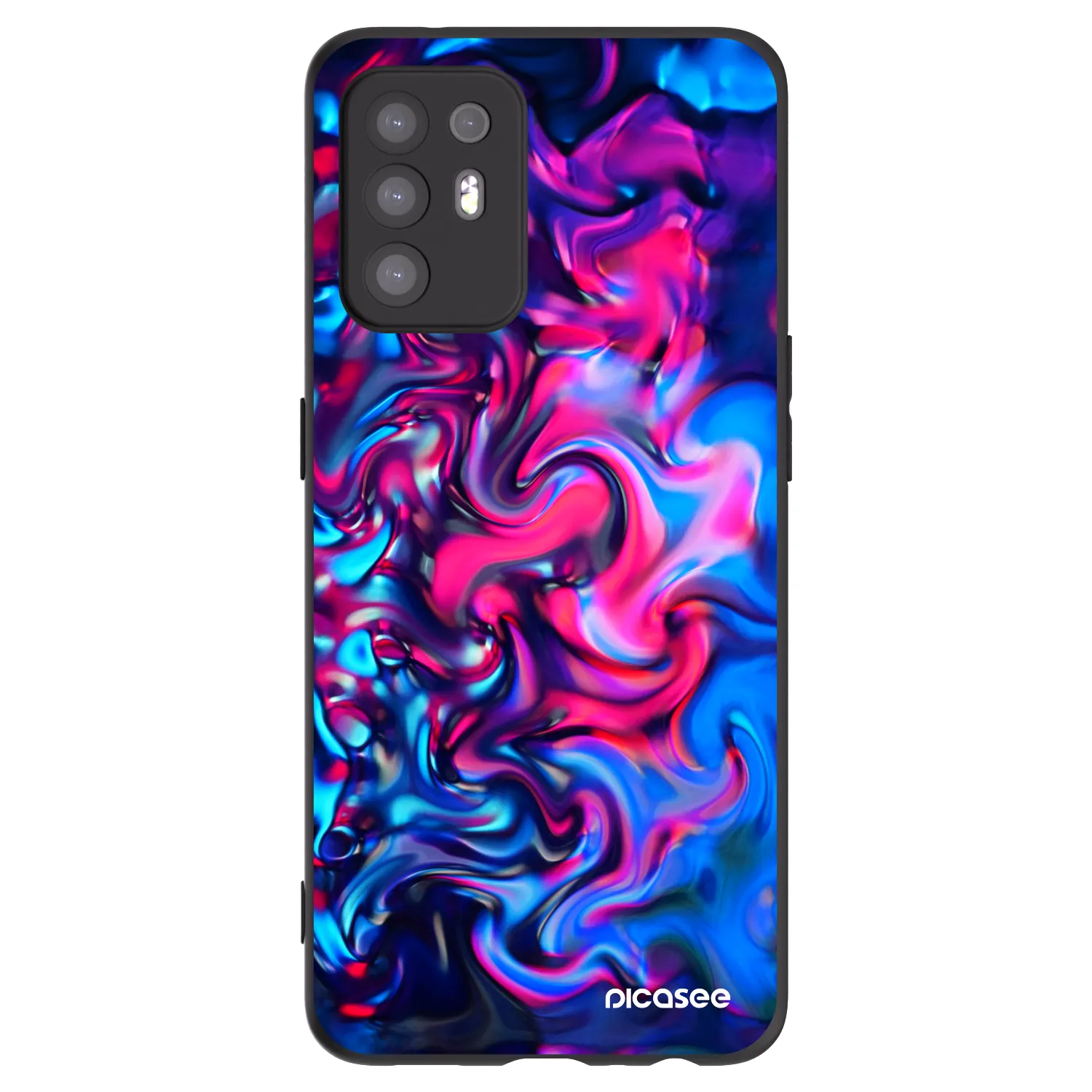 Picasee crna silikonska maskica za OPPO A94 5G - Redlight