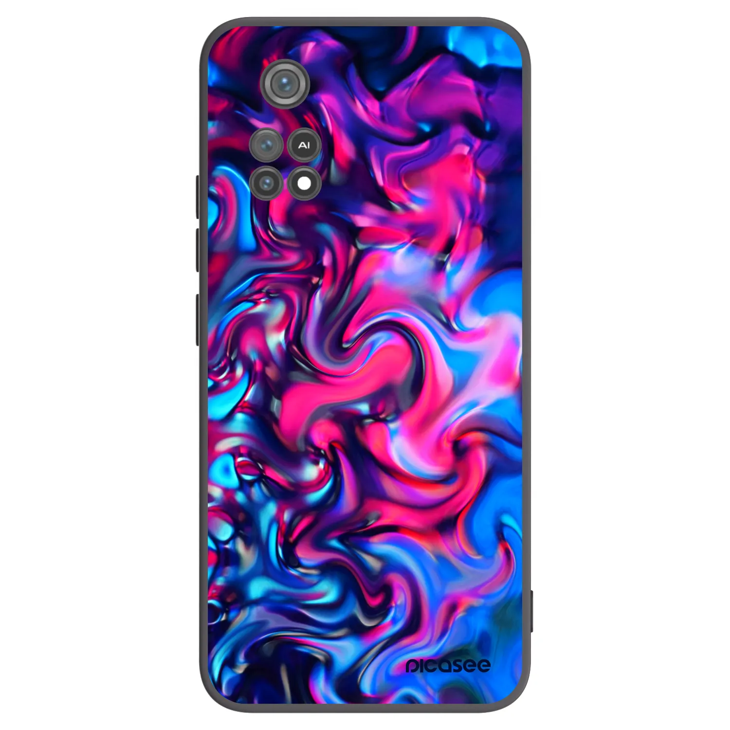 Picasee crna silikonska maskica za Xiaomi Poco M4 Pro - Redlight