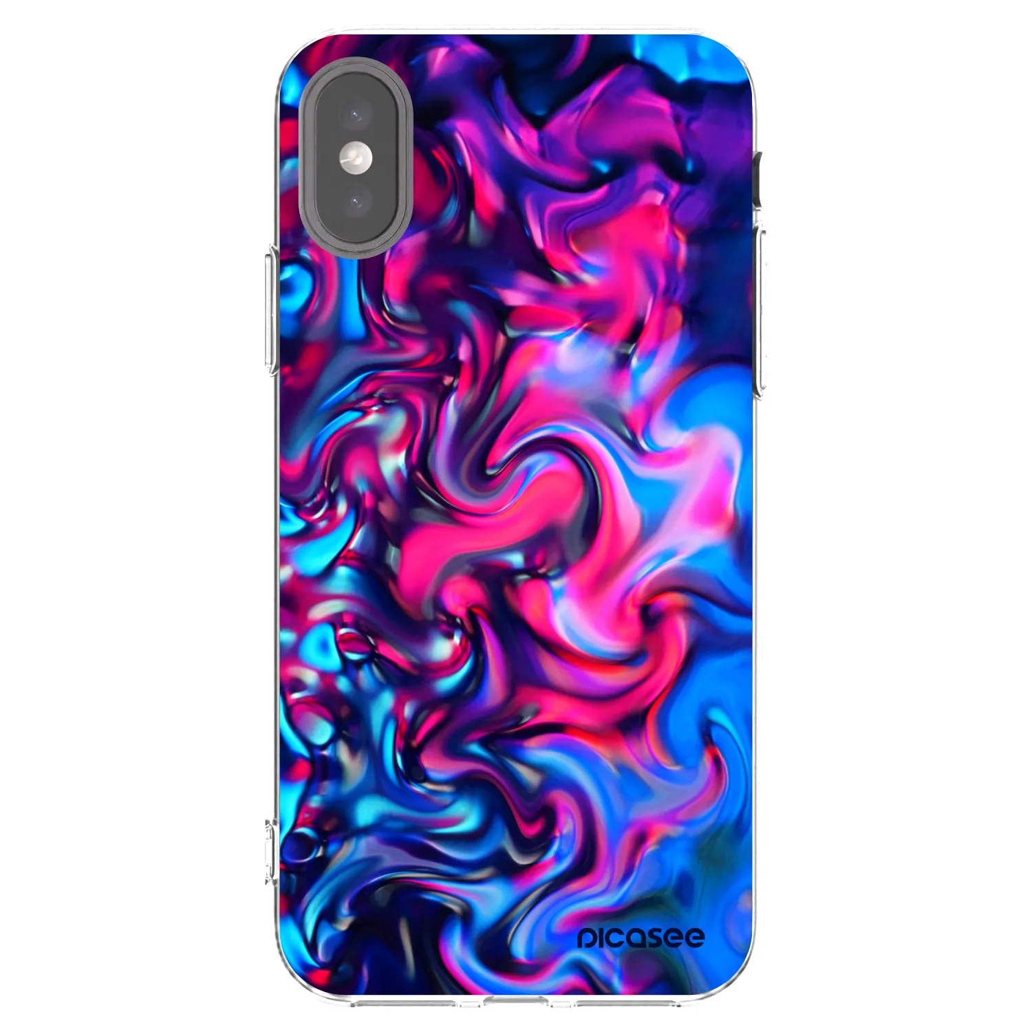 Picasee silikonska prozirna maskica za Apple iPhone X/XS - Redlight