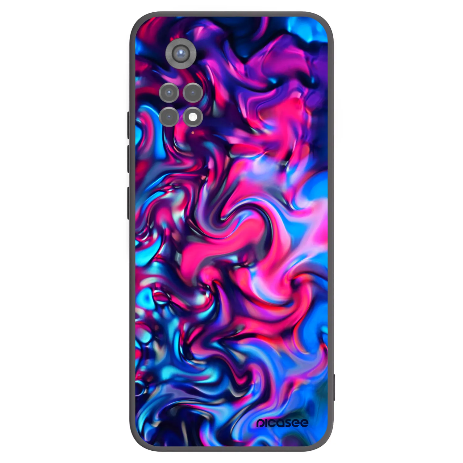 Picasee crna silikonska maskica za Xiaomi Redmi Note 11S 5G - Redlight