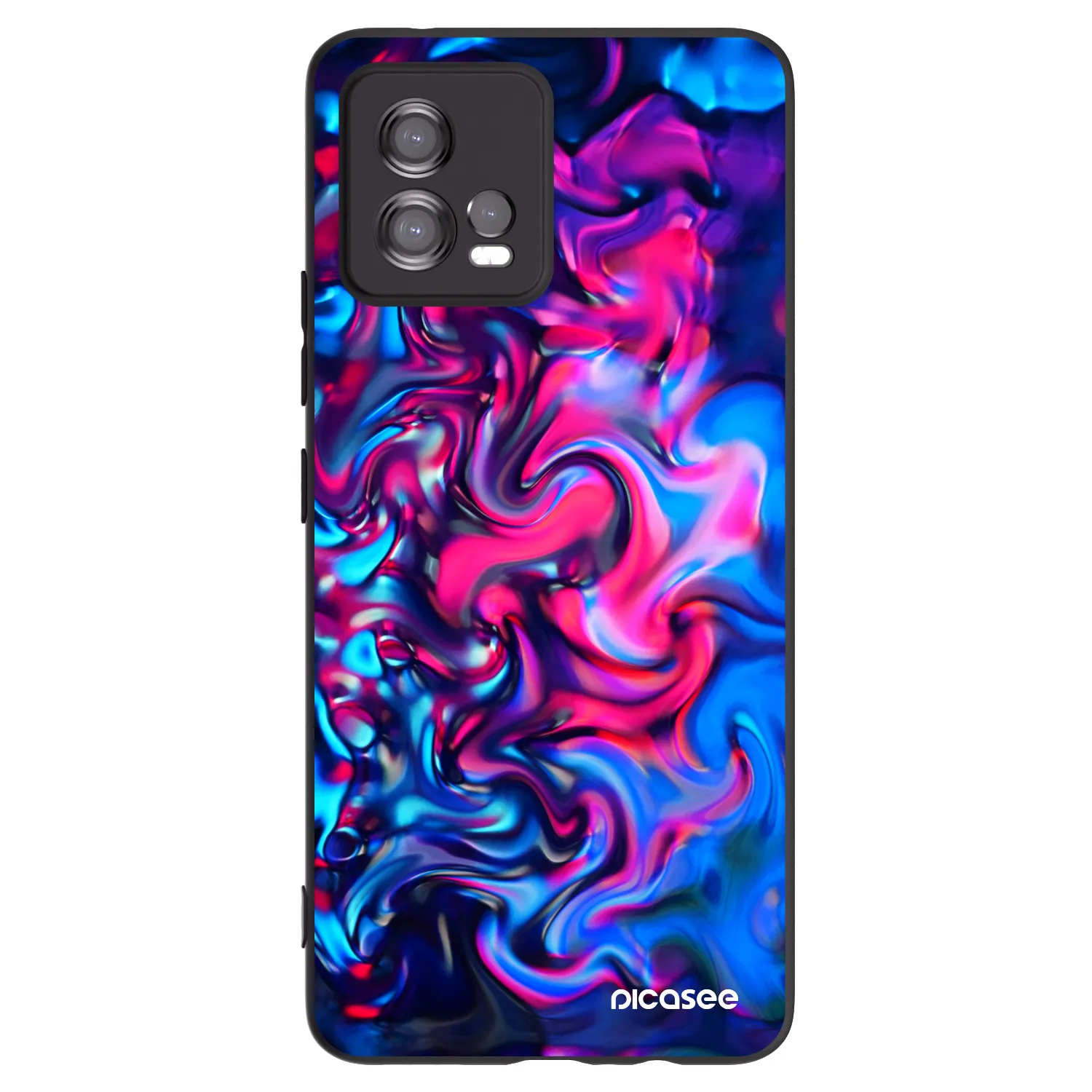 Picasee crna silikonska maskica za Motorola Moto G72 - Redlight