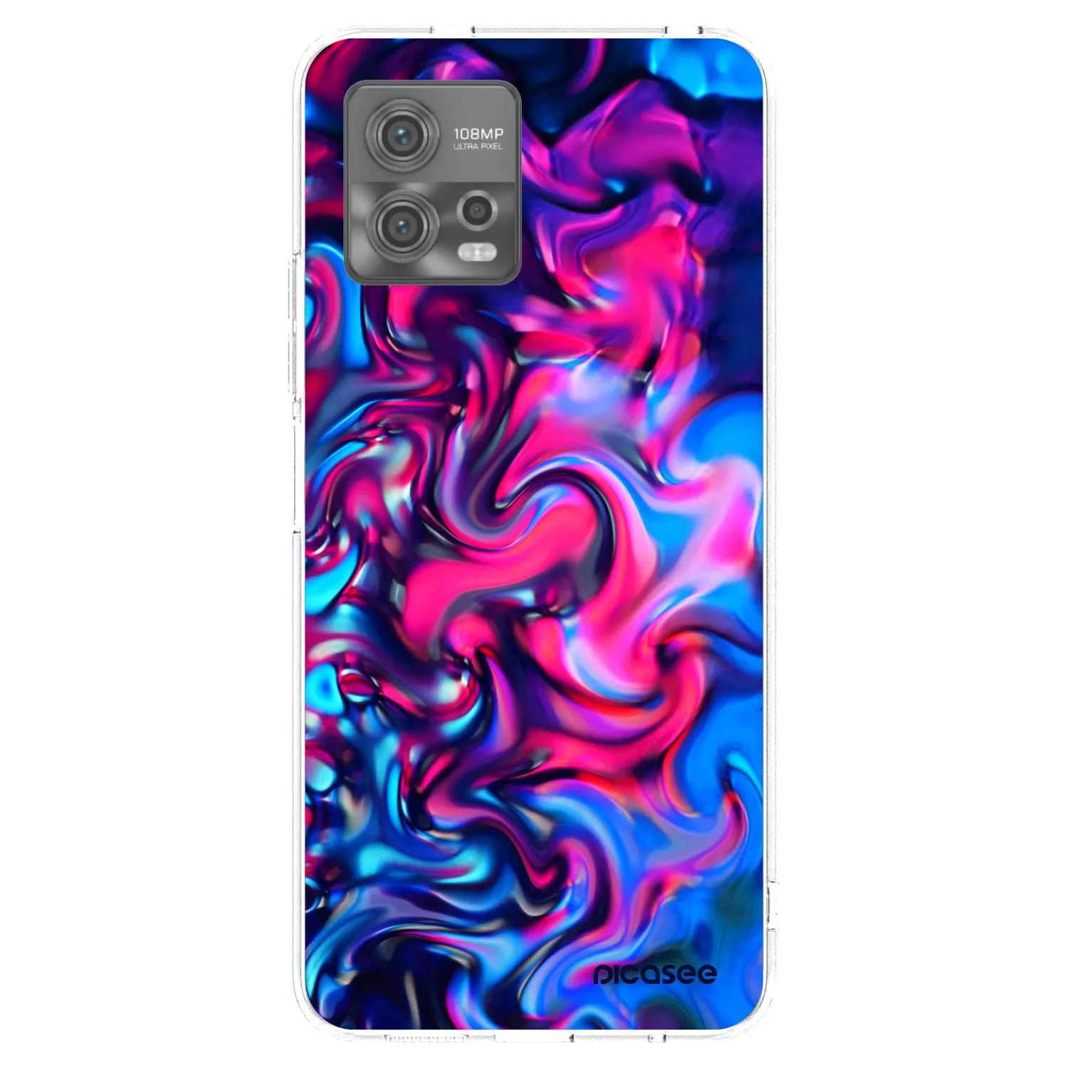 Picasee silikonska prozirna maskica za Motorola Moto G72 - Redlight
