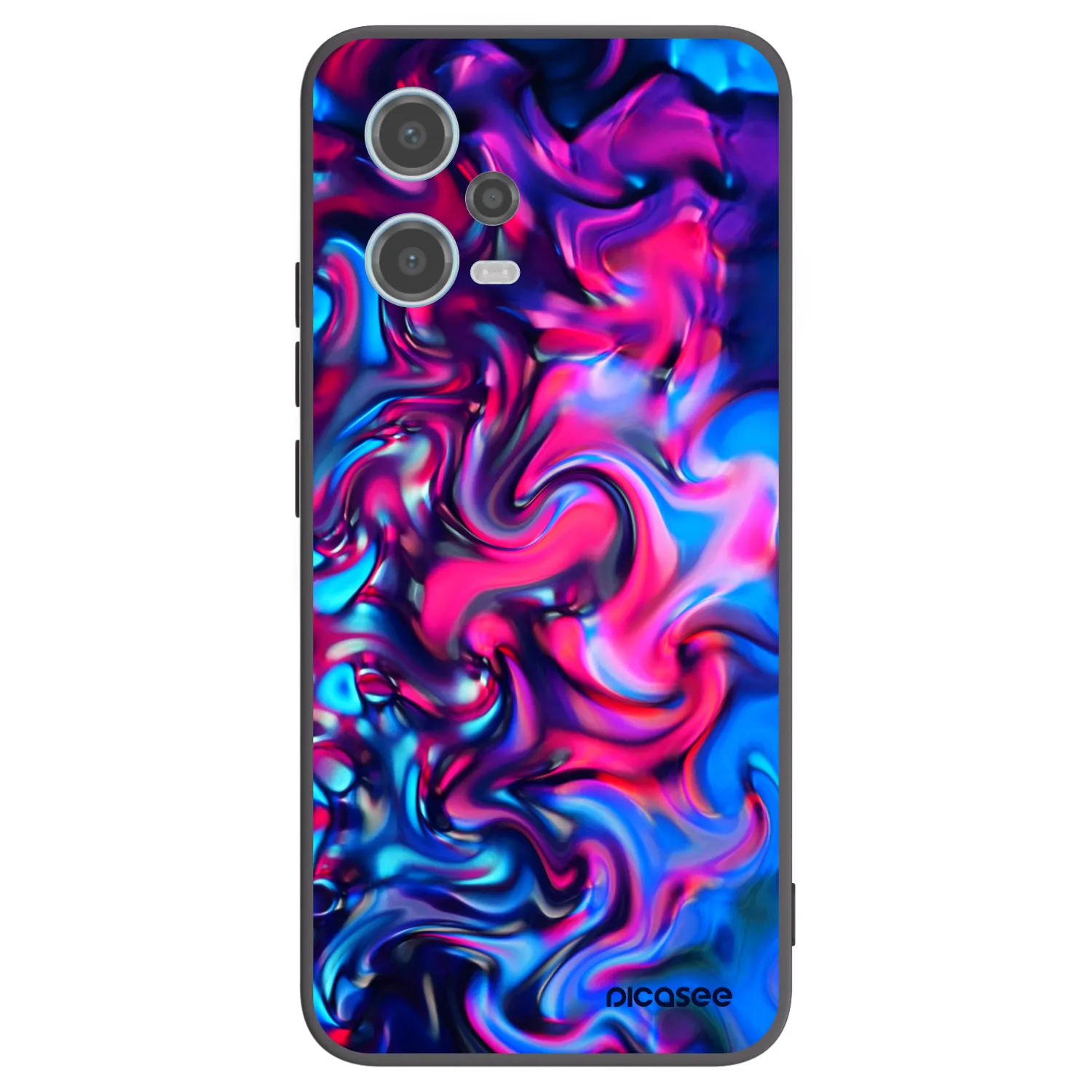 Picasee crna silikonska maskica za Xiaomi Redmi Note 12 5G - Redlight