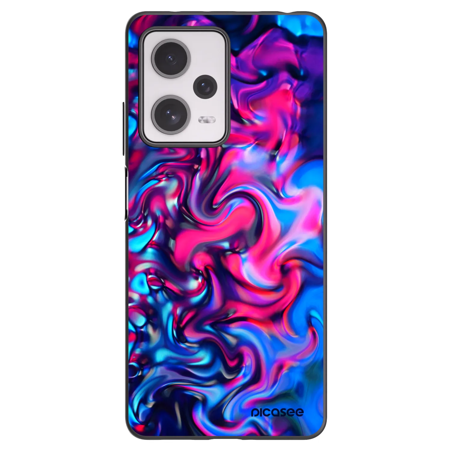 Picasee crna silikonska maskica za Xiaomi Redmi Note 12 Pro+ 5G - Redlight