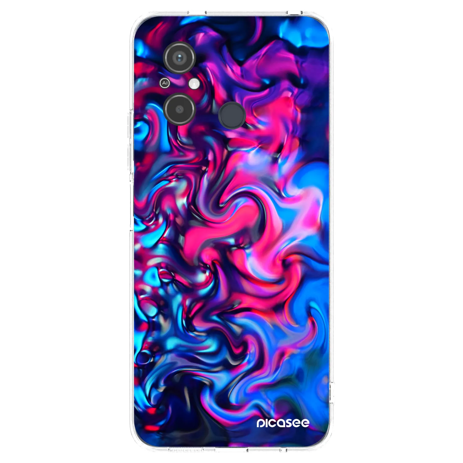 Picasee silikonska prozirna maskica za Xiaomi Redmi 12C - Redlight