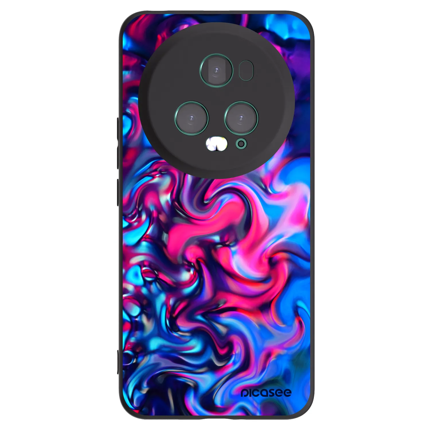 Picasee crna silikonska maskica za Honor Magic5 Pro - Redlight