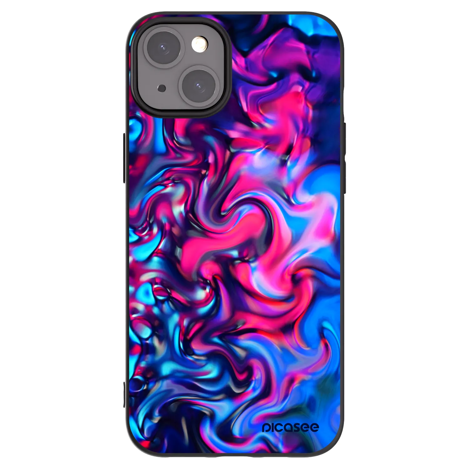 Picasee crna silikonska maskica za Apple iPhone 15 Plus - Redlight