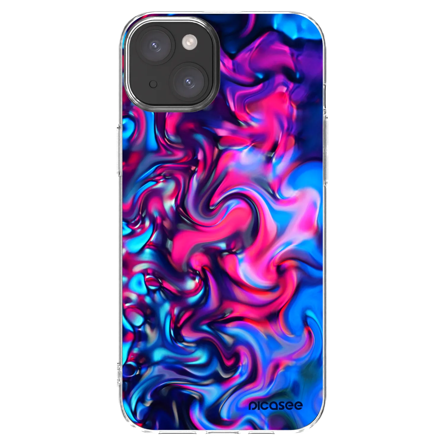 Picasee silikonska prozirna maskica za Apple iPhone 15 Plus - Redlight