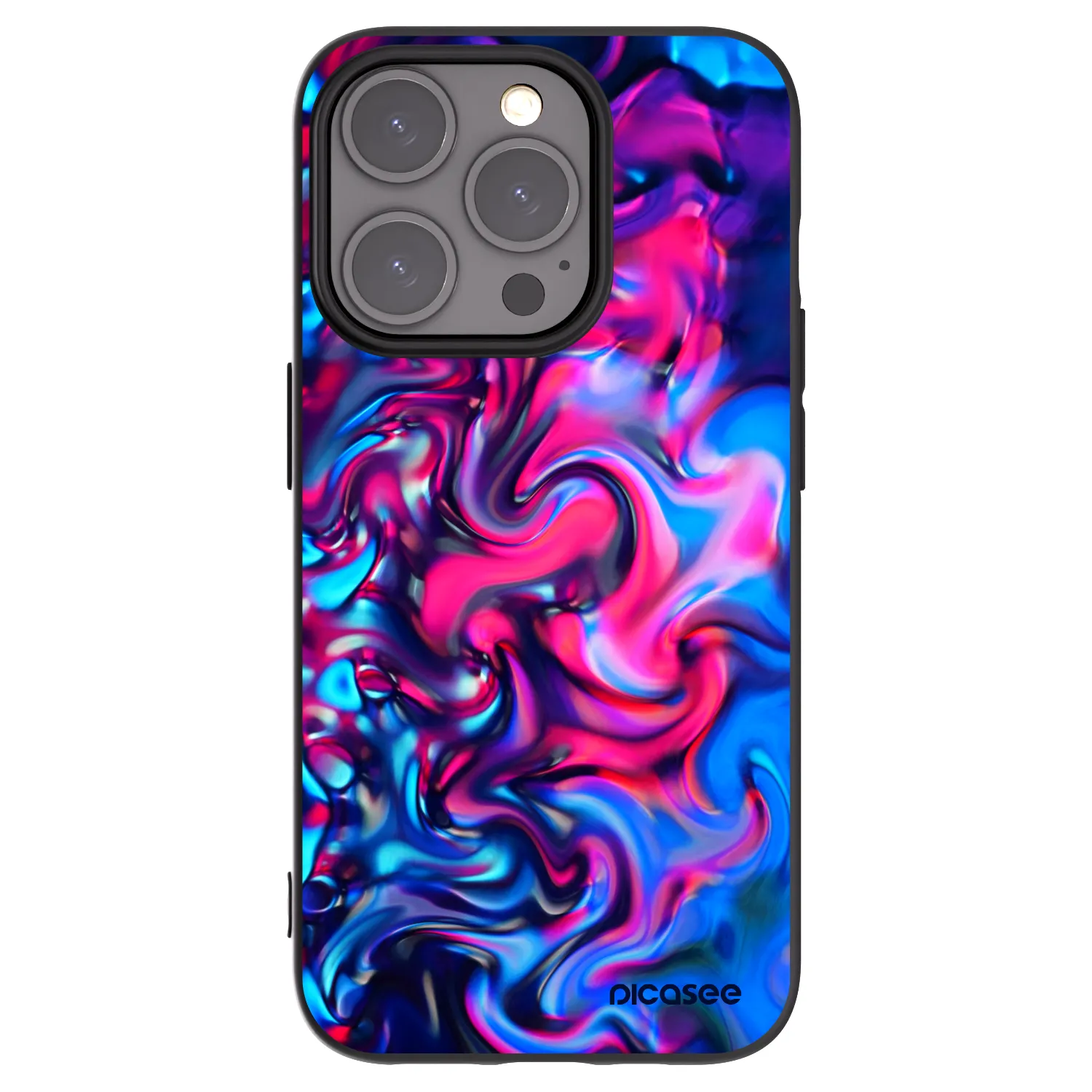Picasee crna silikonska maskica za Apple iPhone 15 Pro - Redlight