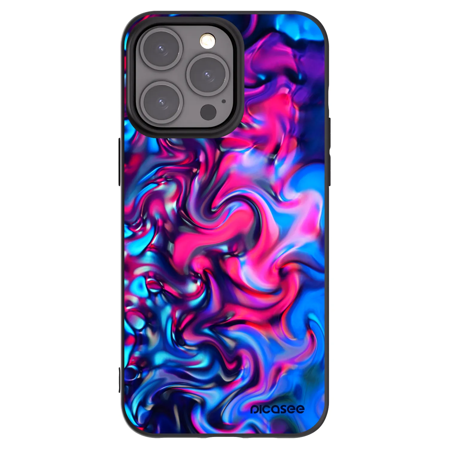 Picasee crna silikonska maskica za Apple iPhone 15 Pro Max - Redlight